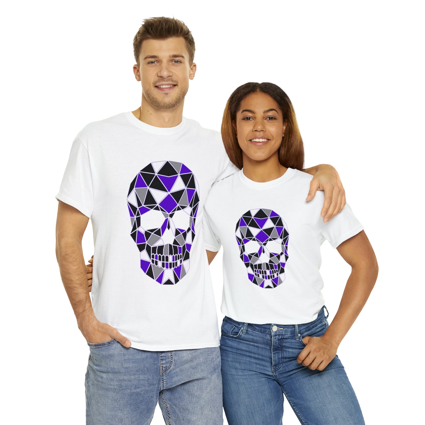 Skull Mosaic 4 Unisex Heavy Cotton Tee