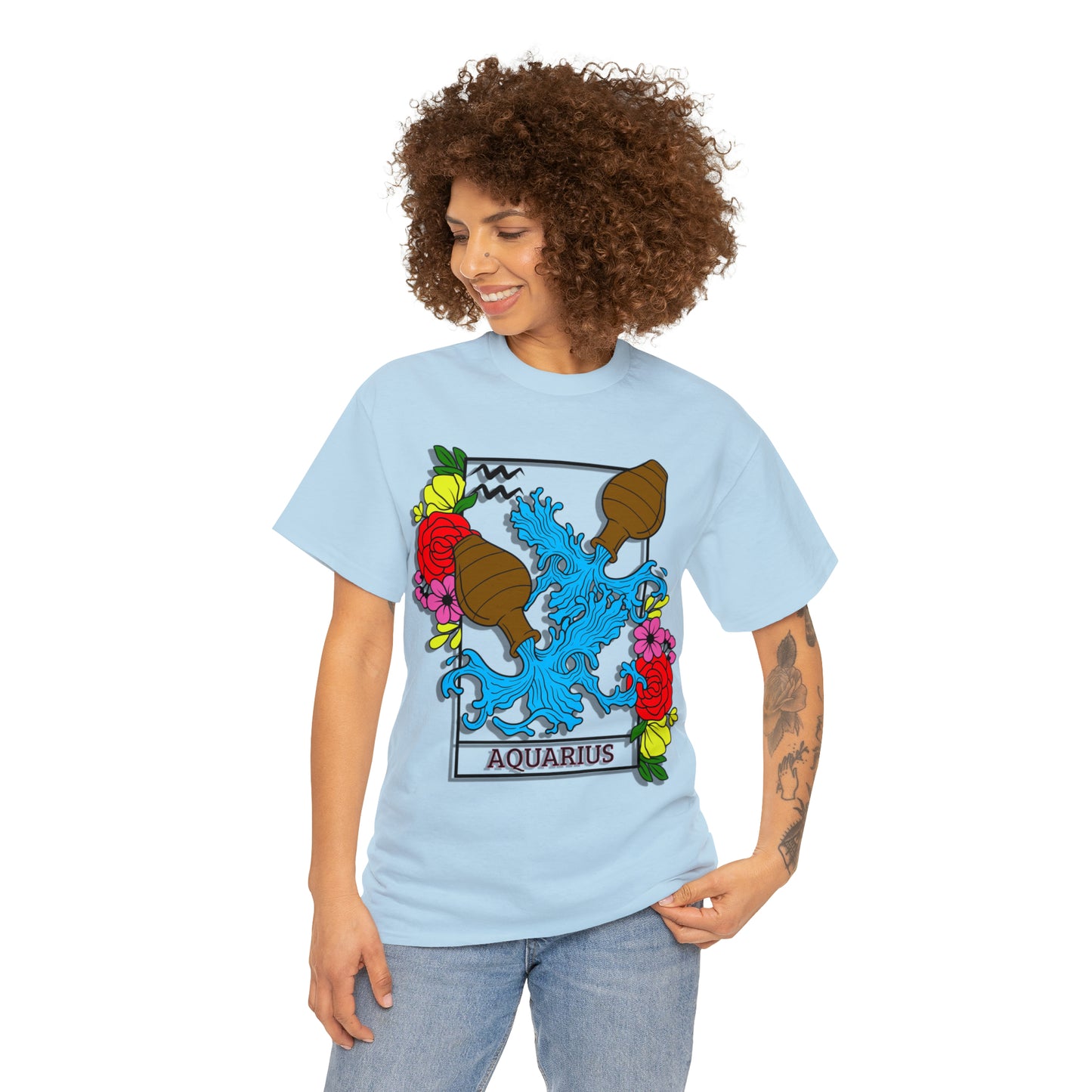 Aquarius colored Heavy Cotton Tee