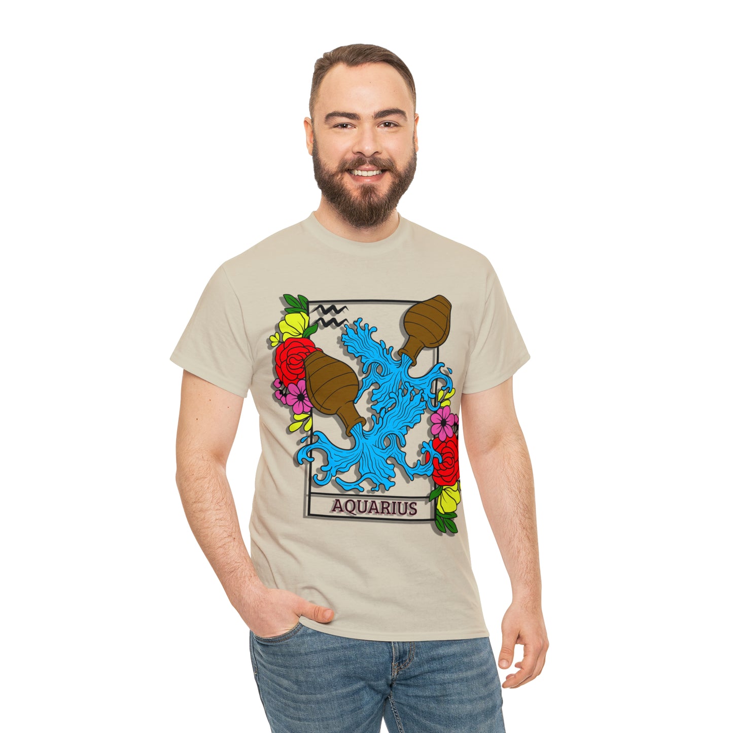 Aquarius colored Heavy Cotton Tee