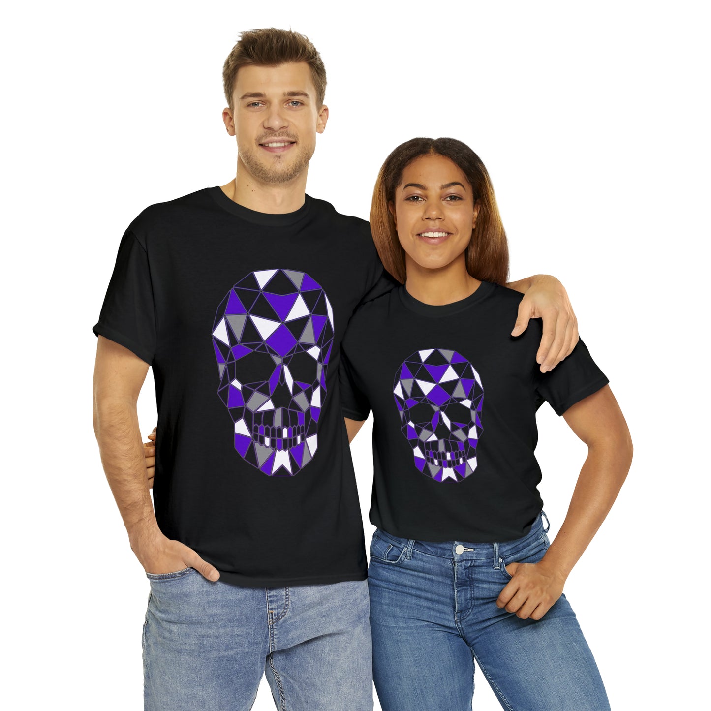 Skull Mosaic 4 Unisex Heavy Cotton Tee