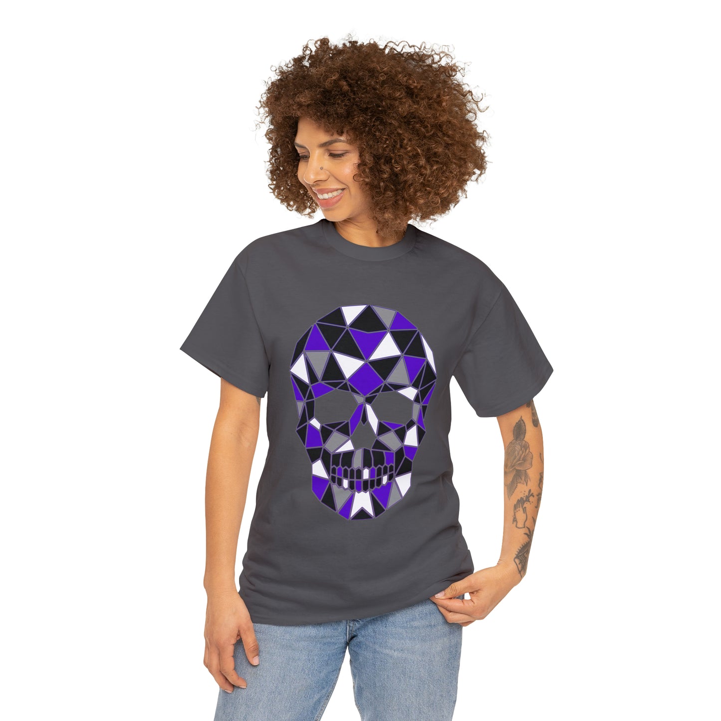 Skull Mosaic 4 Unisex Heavy Cotton Tee