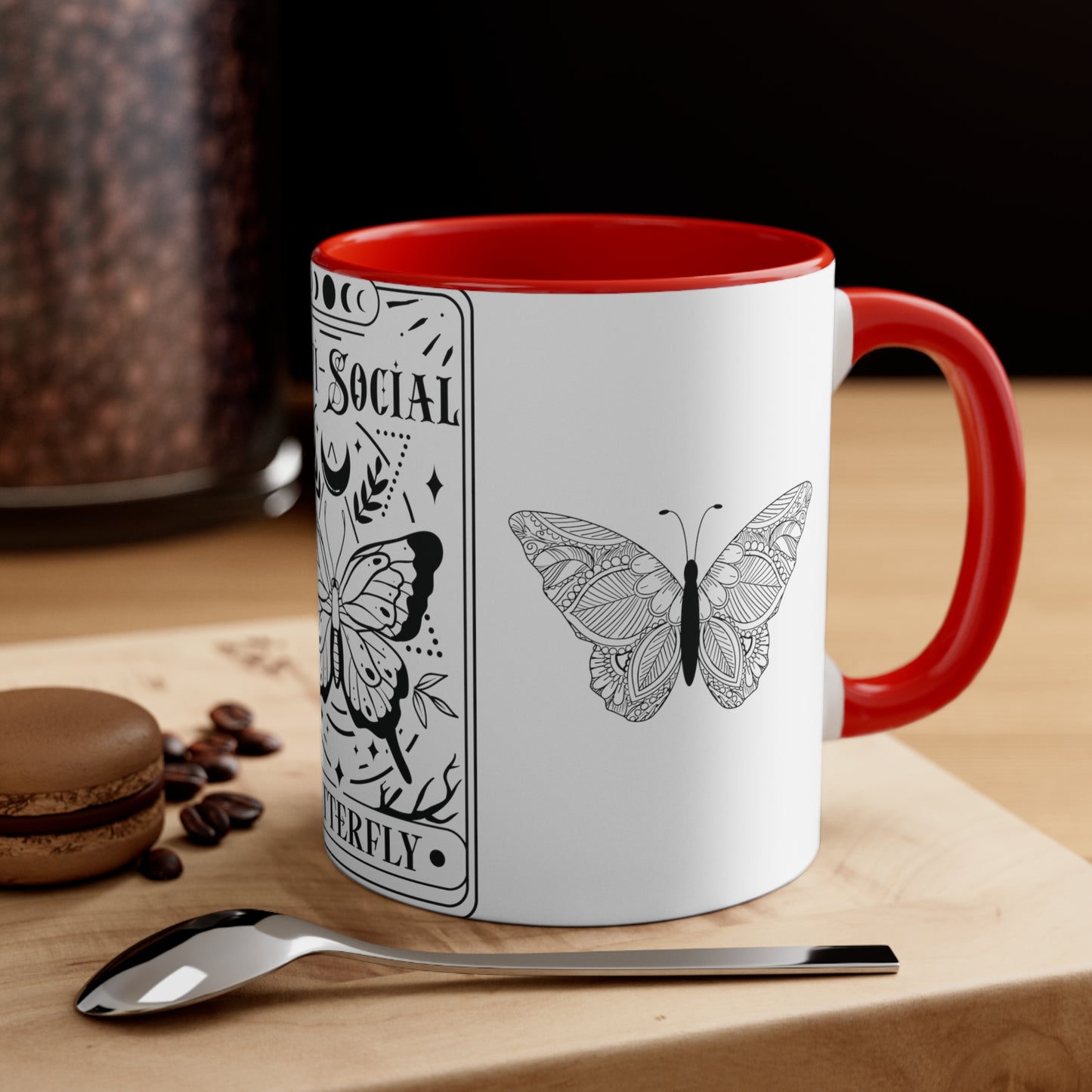 Anti-Social Butterfly Coffee Mug, 11oz