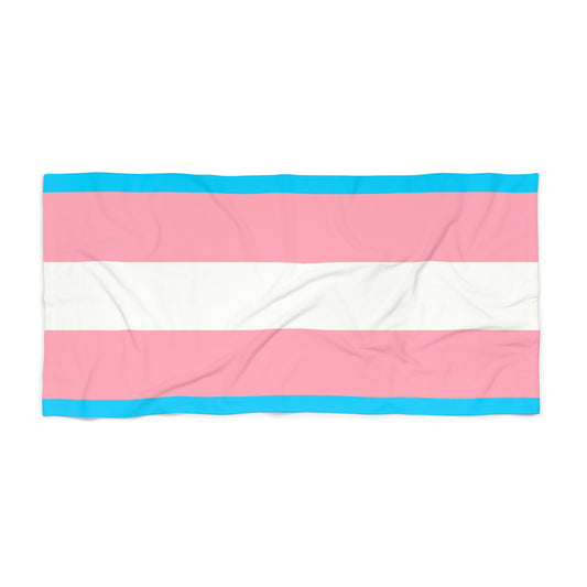 Trans Flag Beach Towel