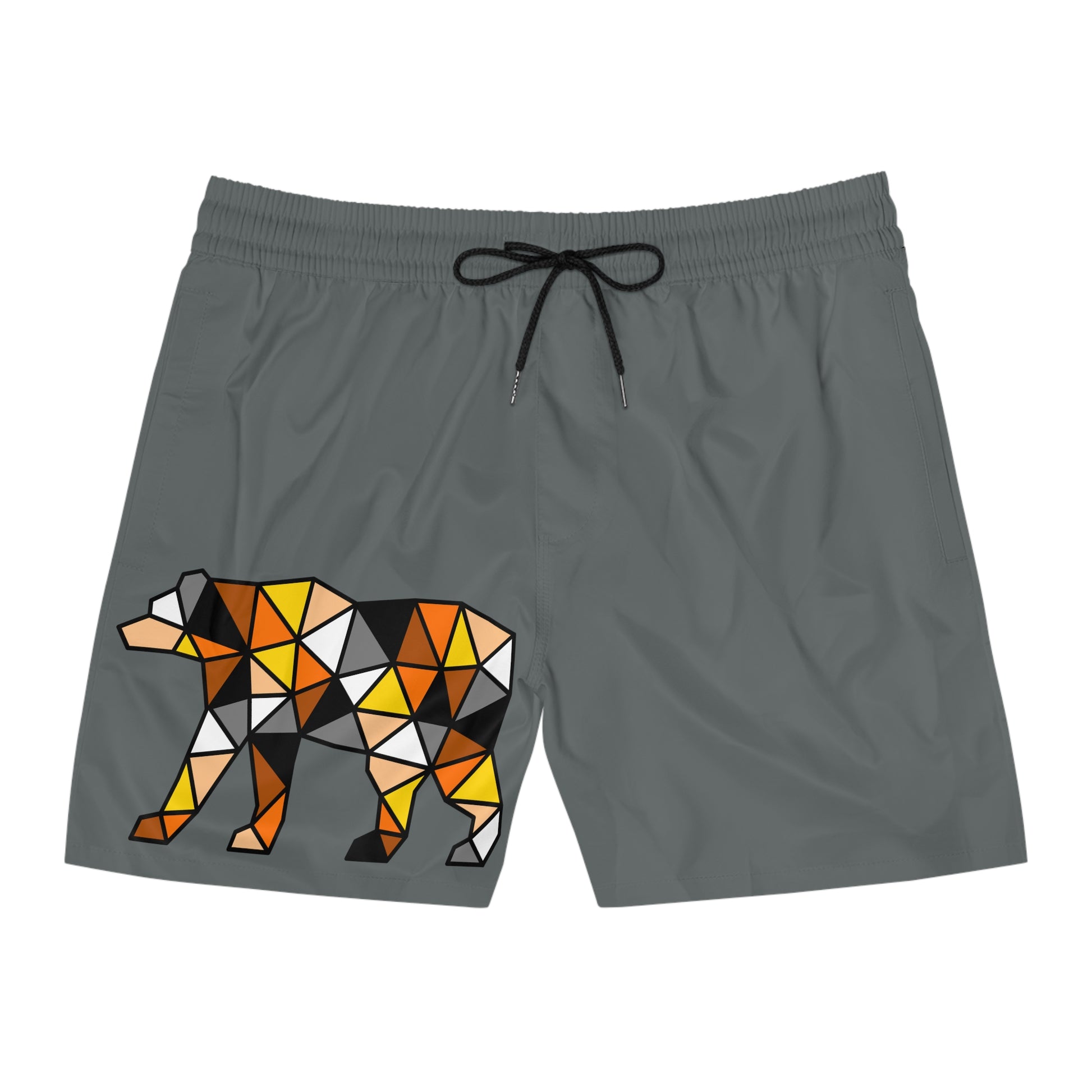 Mosaic Bear Mens Swim Trunks