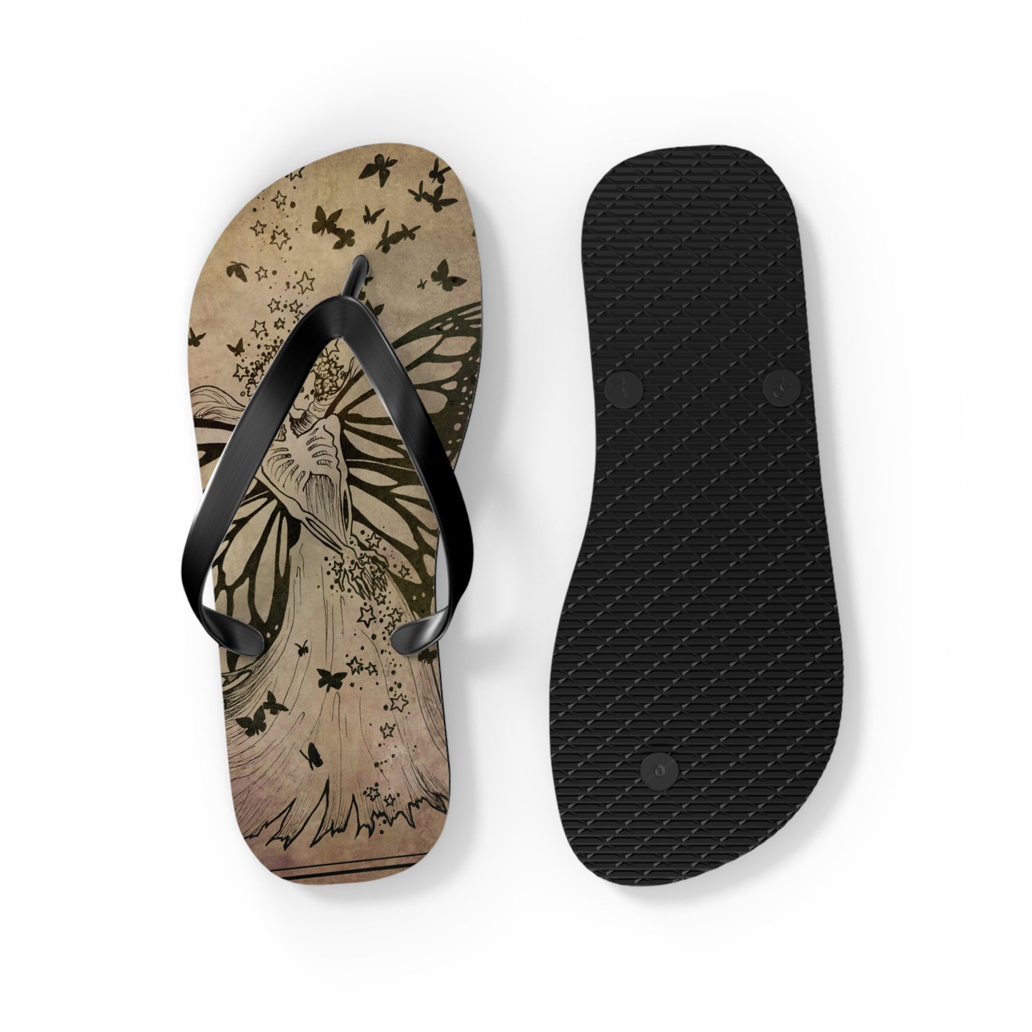 La Mariposa de la Noche Flip Flops