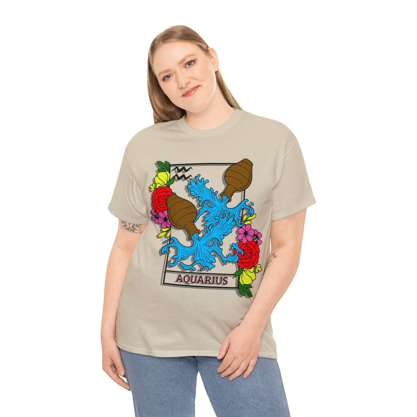 Aquarius colored Heavy Cotton Tee