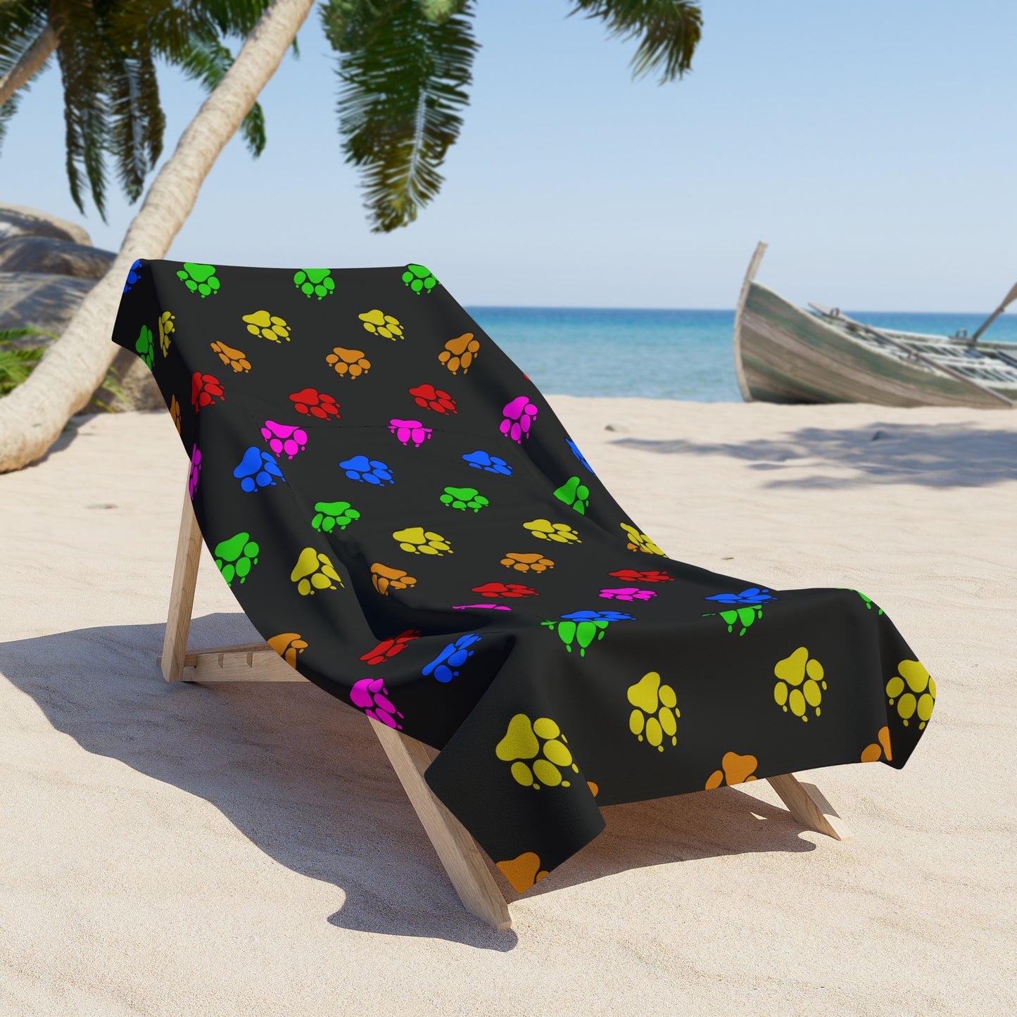 Paw Print Beach Towel