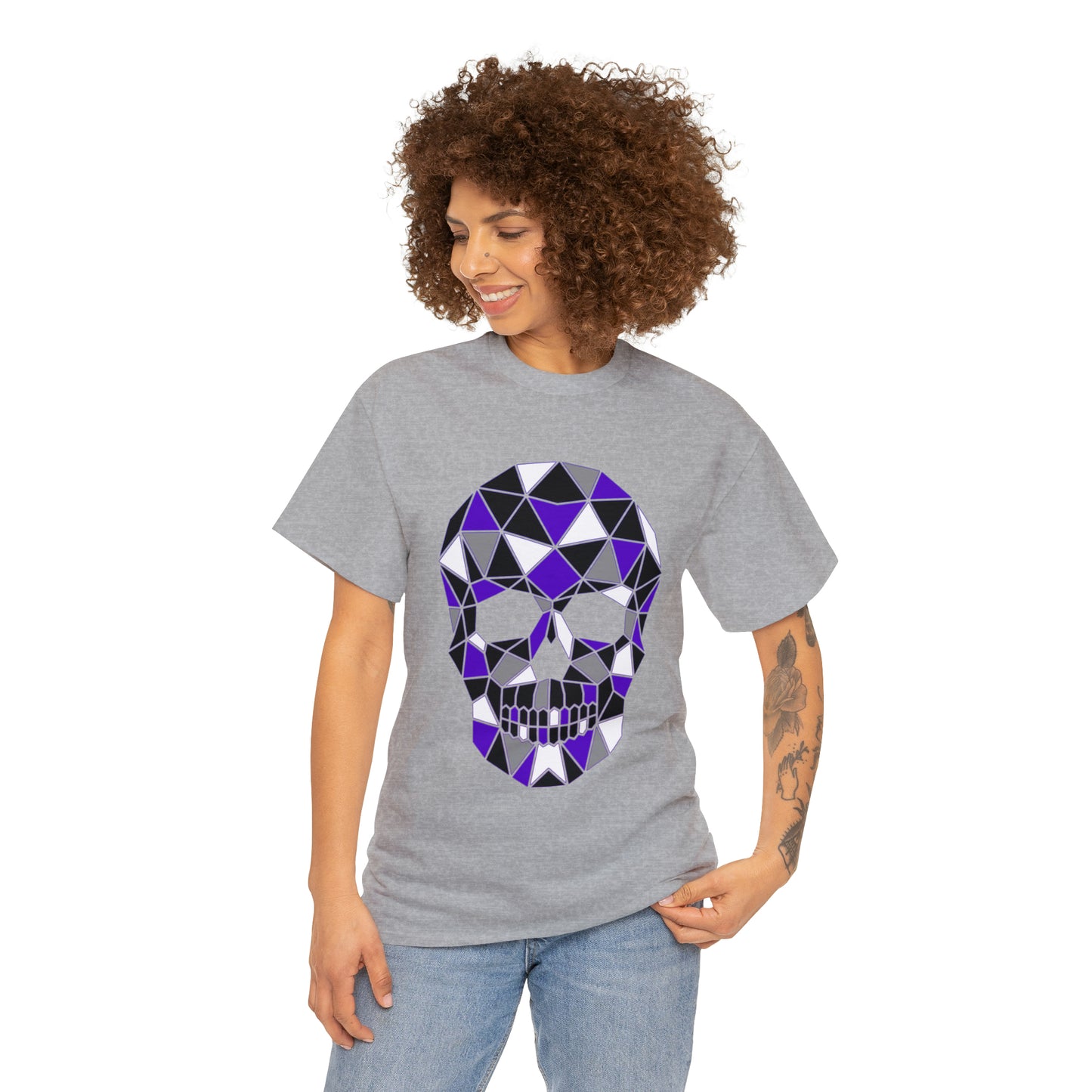 Skull Mosaic 4 Unisex Heavy Cotton Tee