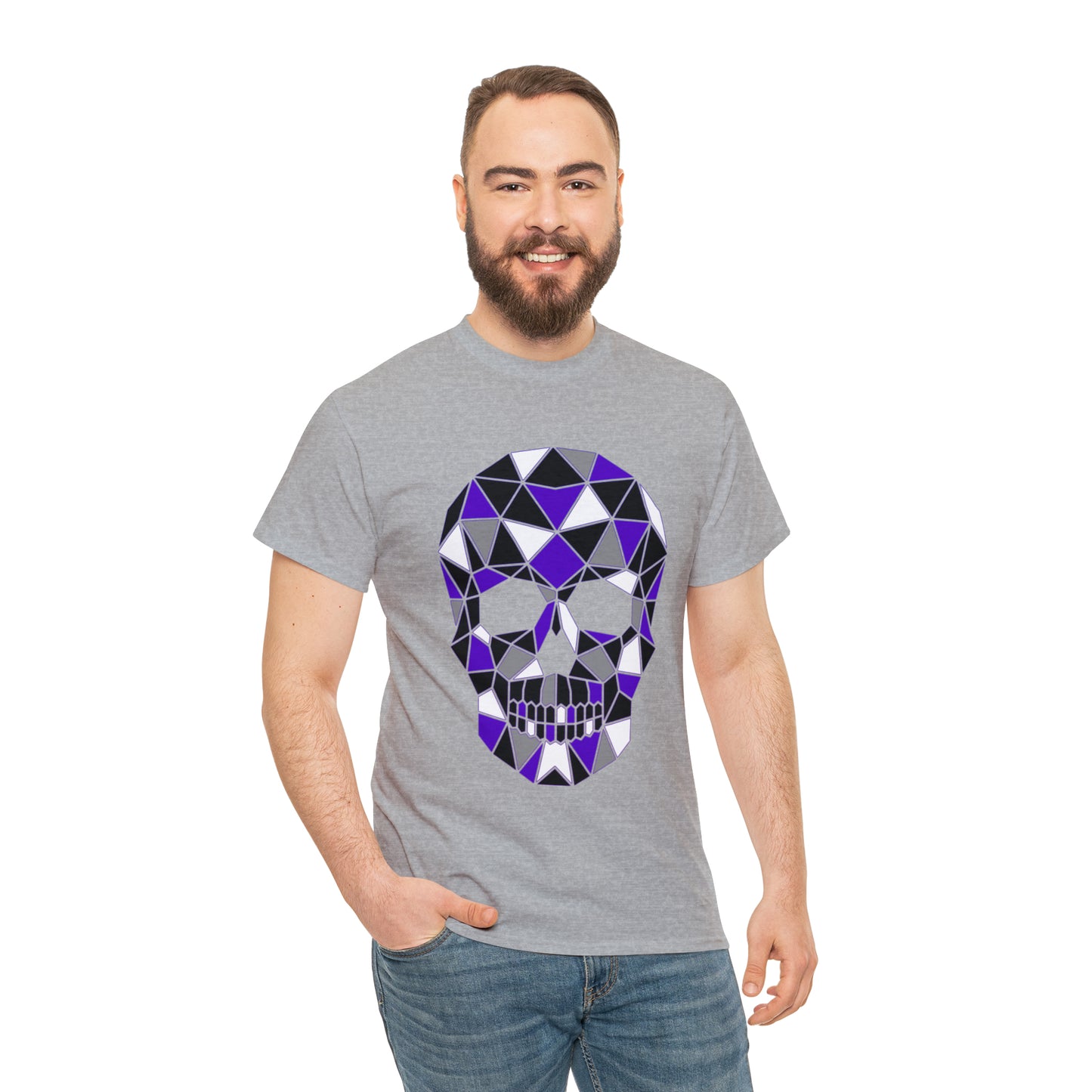 Skull Mosaic 4 Unisex Heavy Cotton Tee