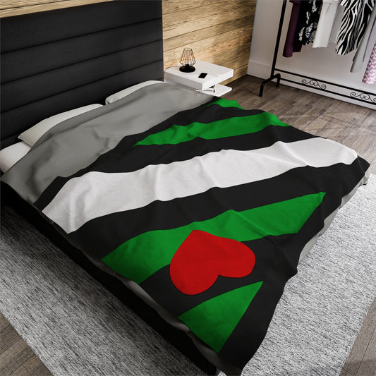 Plush Blanket with Leather Boy Pride Flag