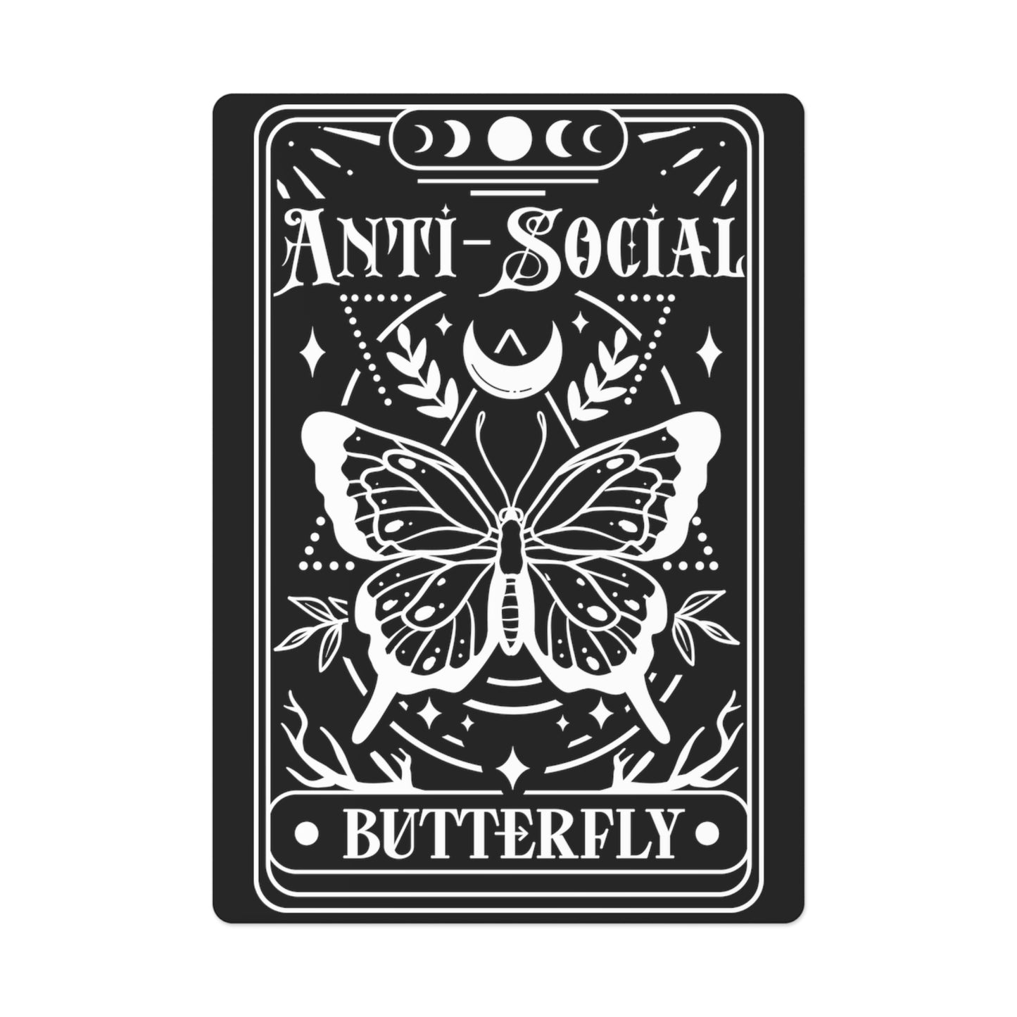 Anti-Social Butterfly Poker Cards