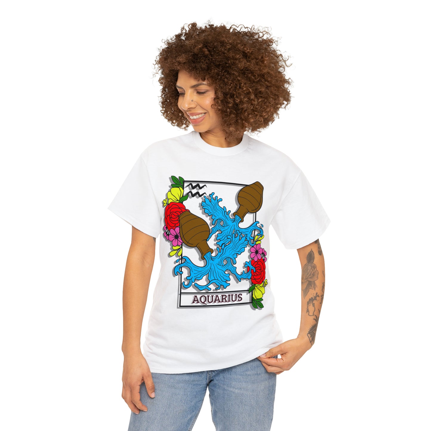 Aquarius colored Heavy Cotton Tee