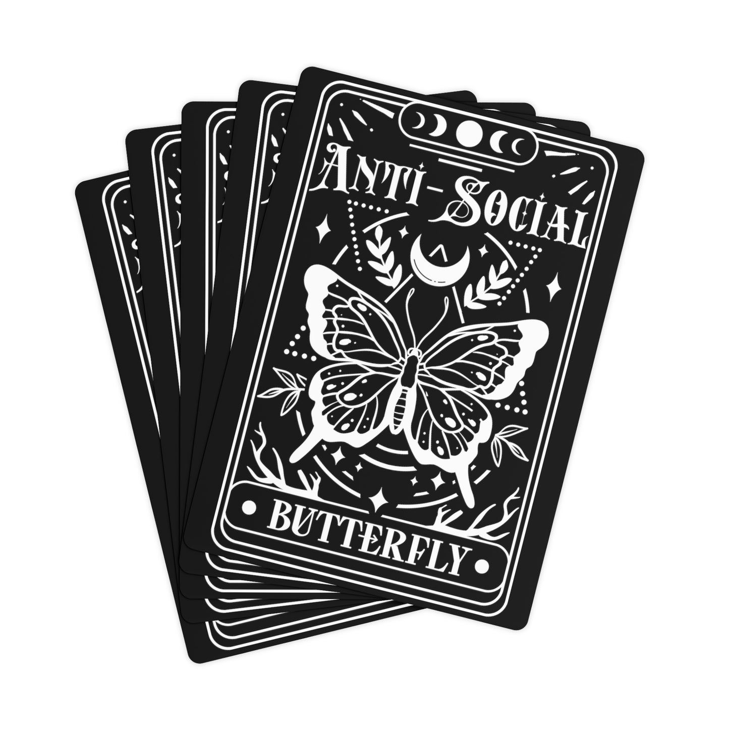 Anti-Social Butterfly Poker Cards