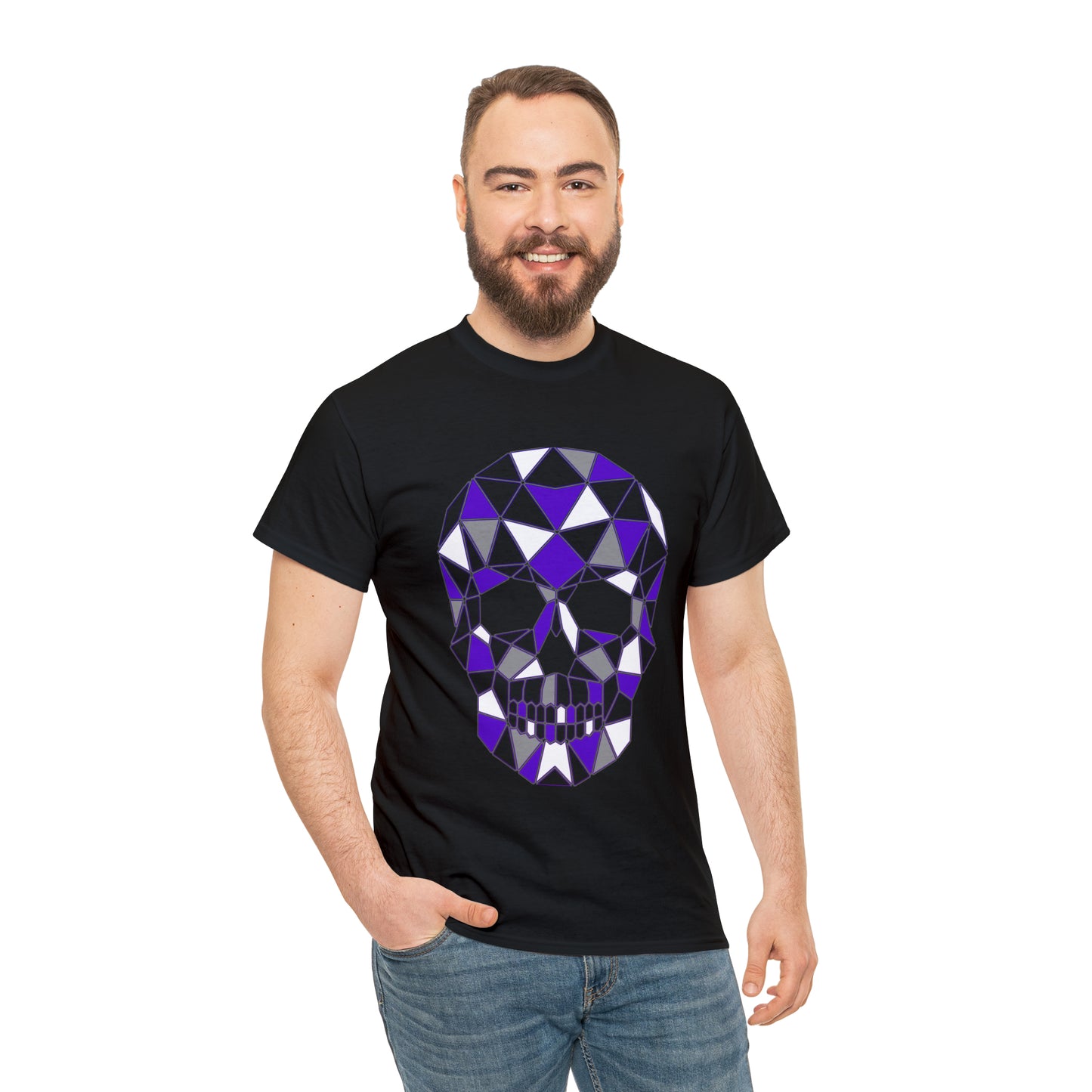 Skull Mosaic 4 Unisex Heavy Cotton Tee