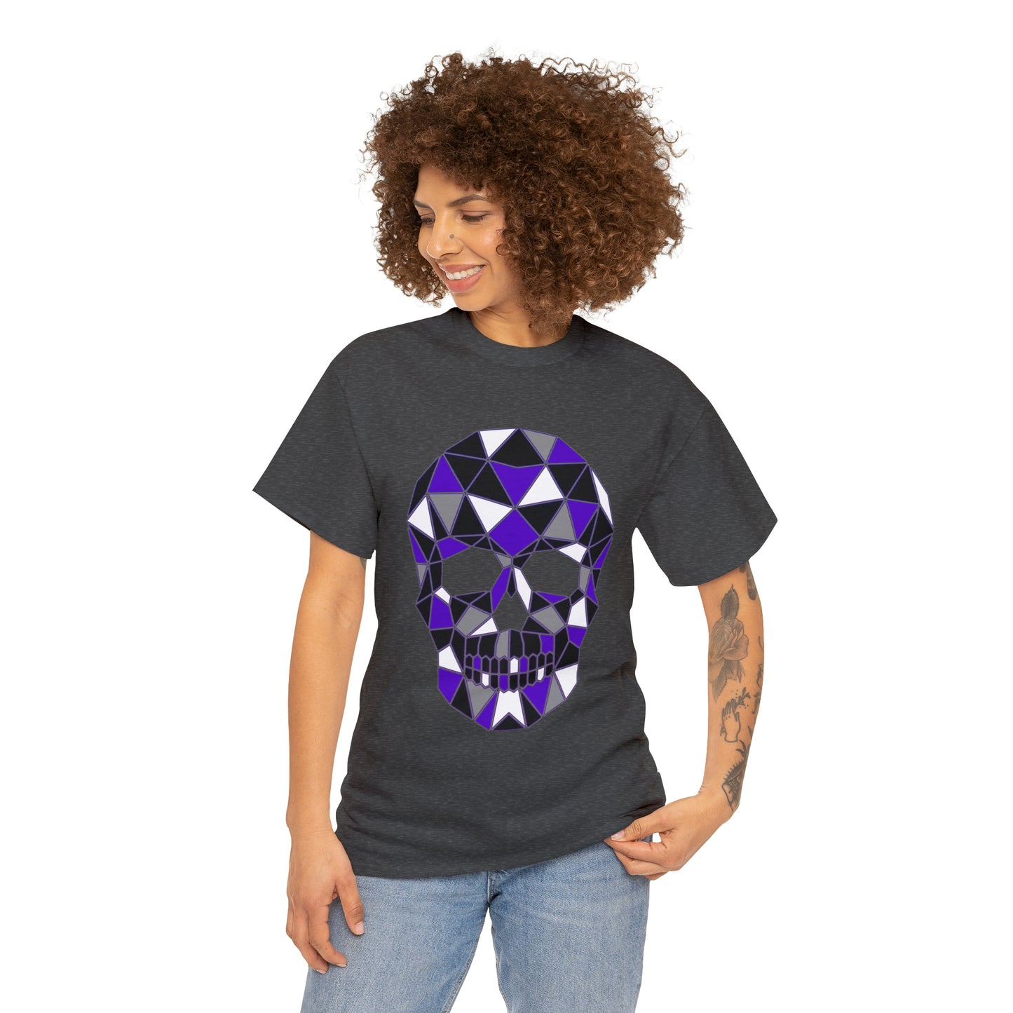 Skull Mosaic 4 Unisex Heavy Cotton Tee