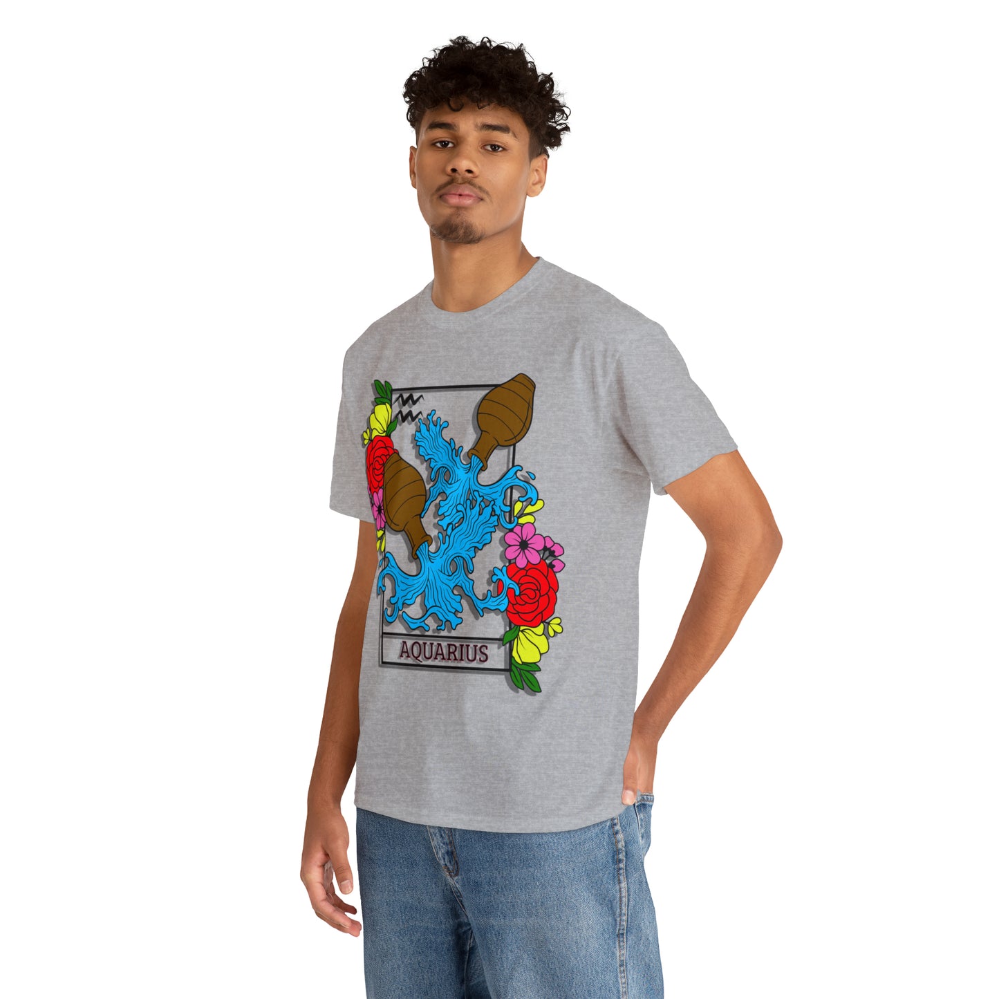 Aquarius colored Heavy Cotton Tee