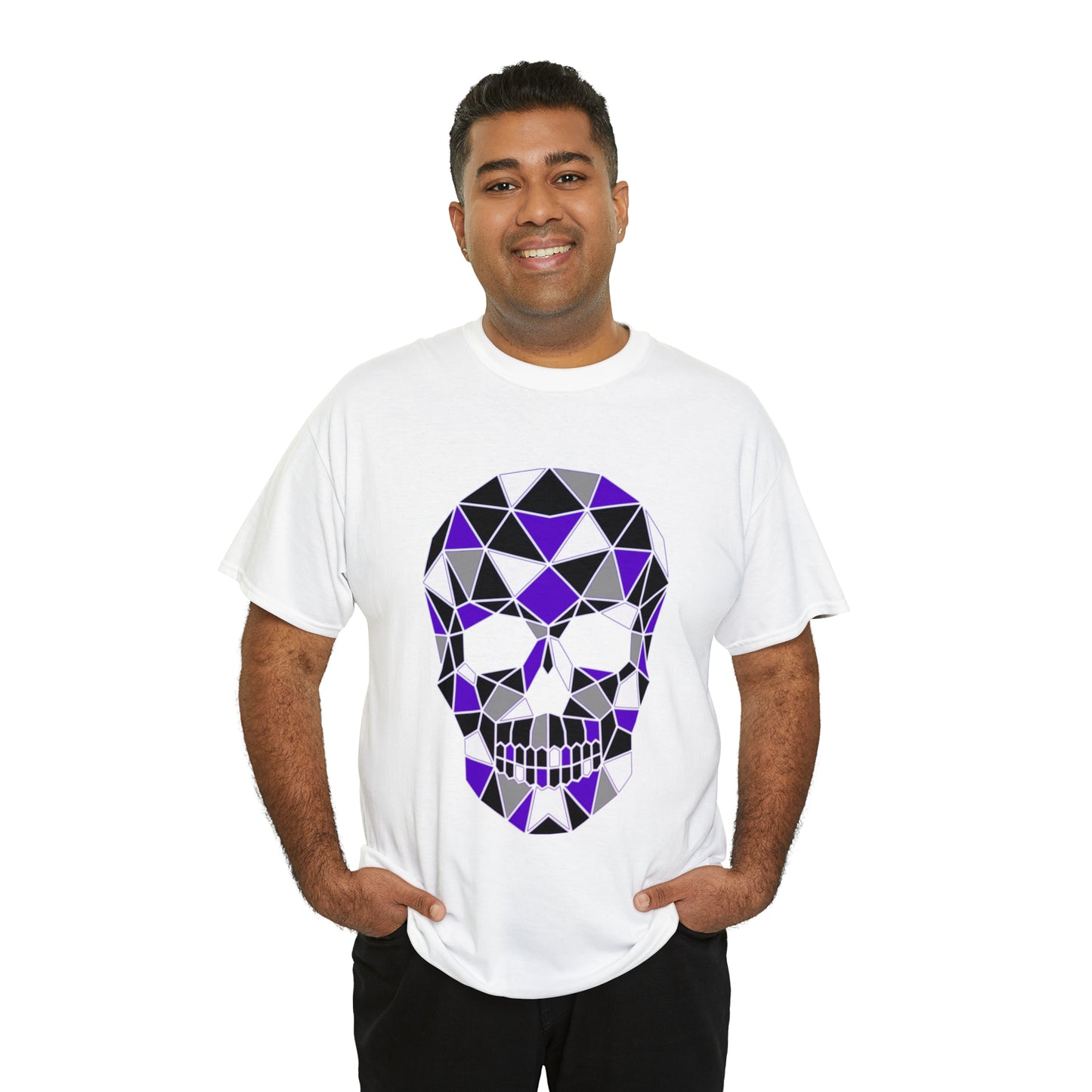 Skull Mosaic 4 Unisex Heavy Cotton Tee