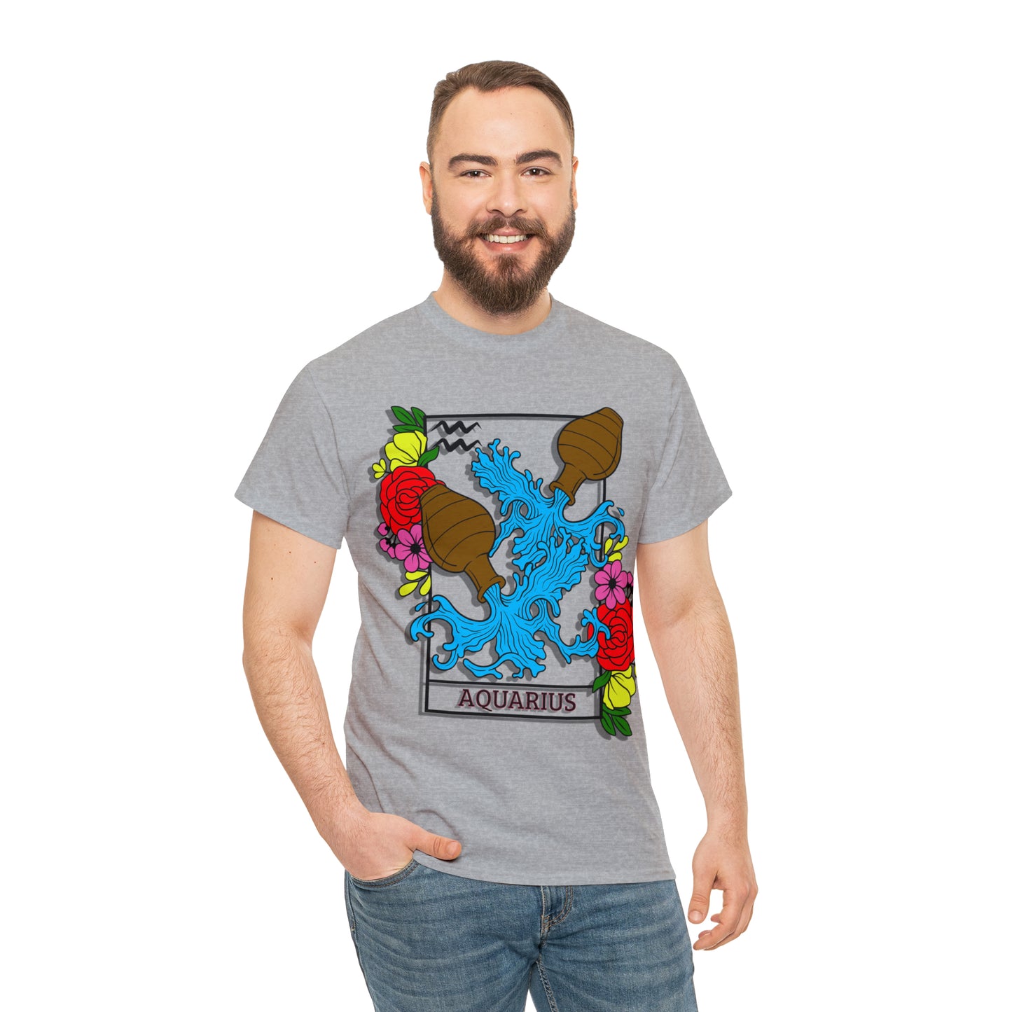 Aquarius colored Heavy Cotton Tee