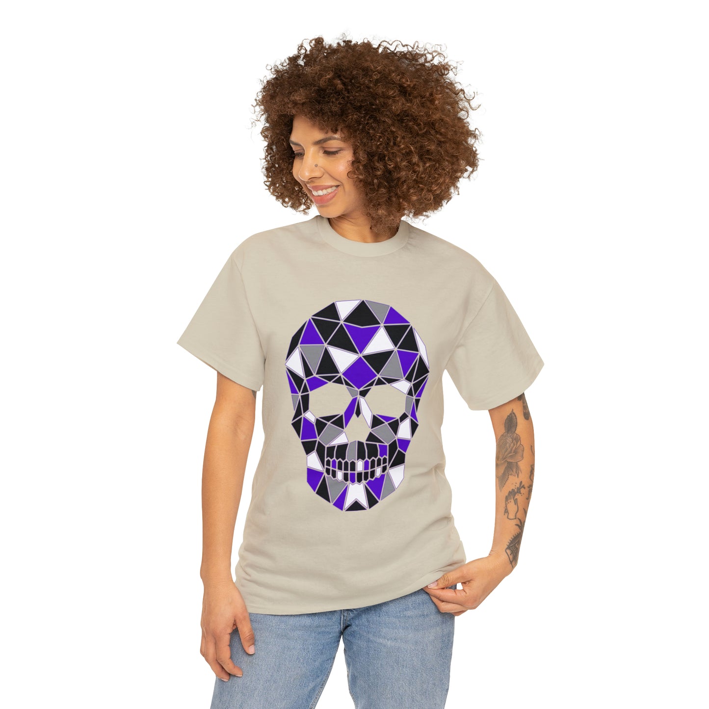 Skull Mosaic 4 Unisex Heavy Cotton Tee