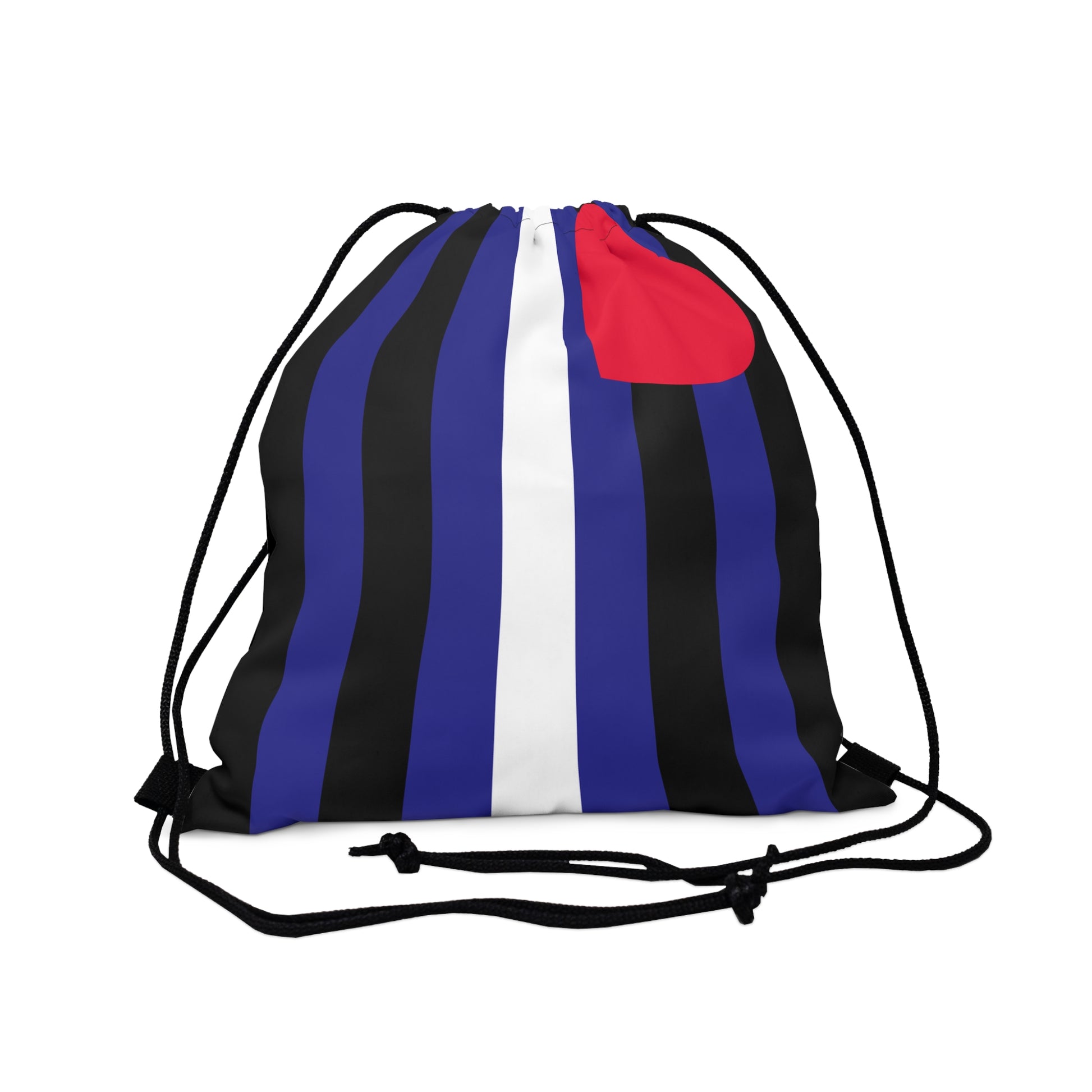 Drawstring Bag with Leather Pride Flag