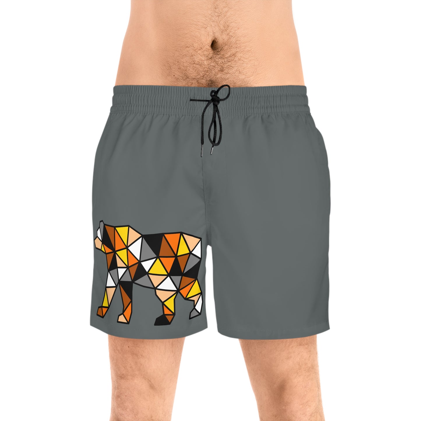 Mosaic Bear Mens Swim Trunks