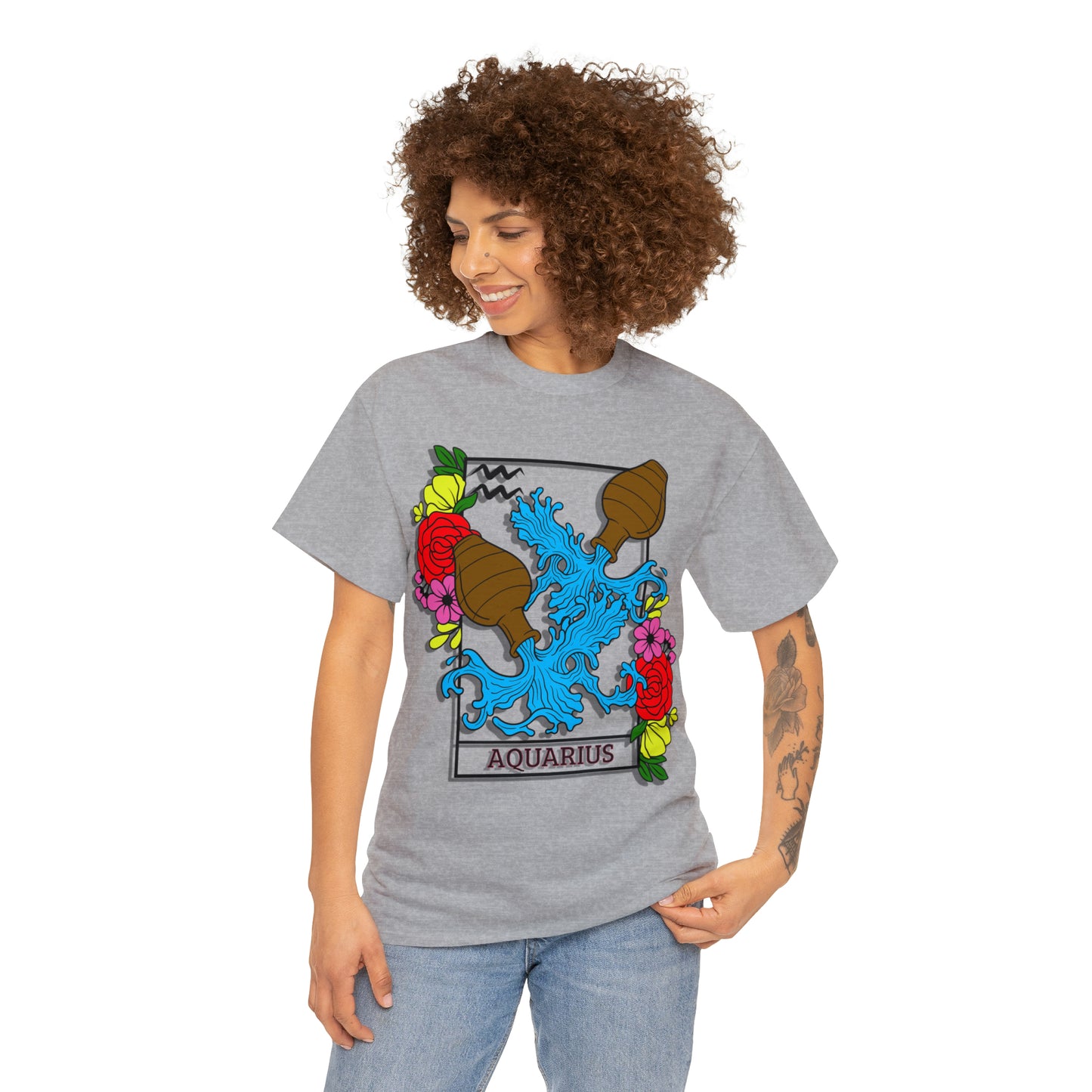 Aquarius colored Heavy Cotton Tee