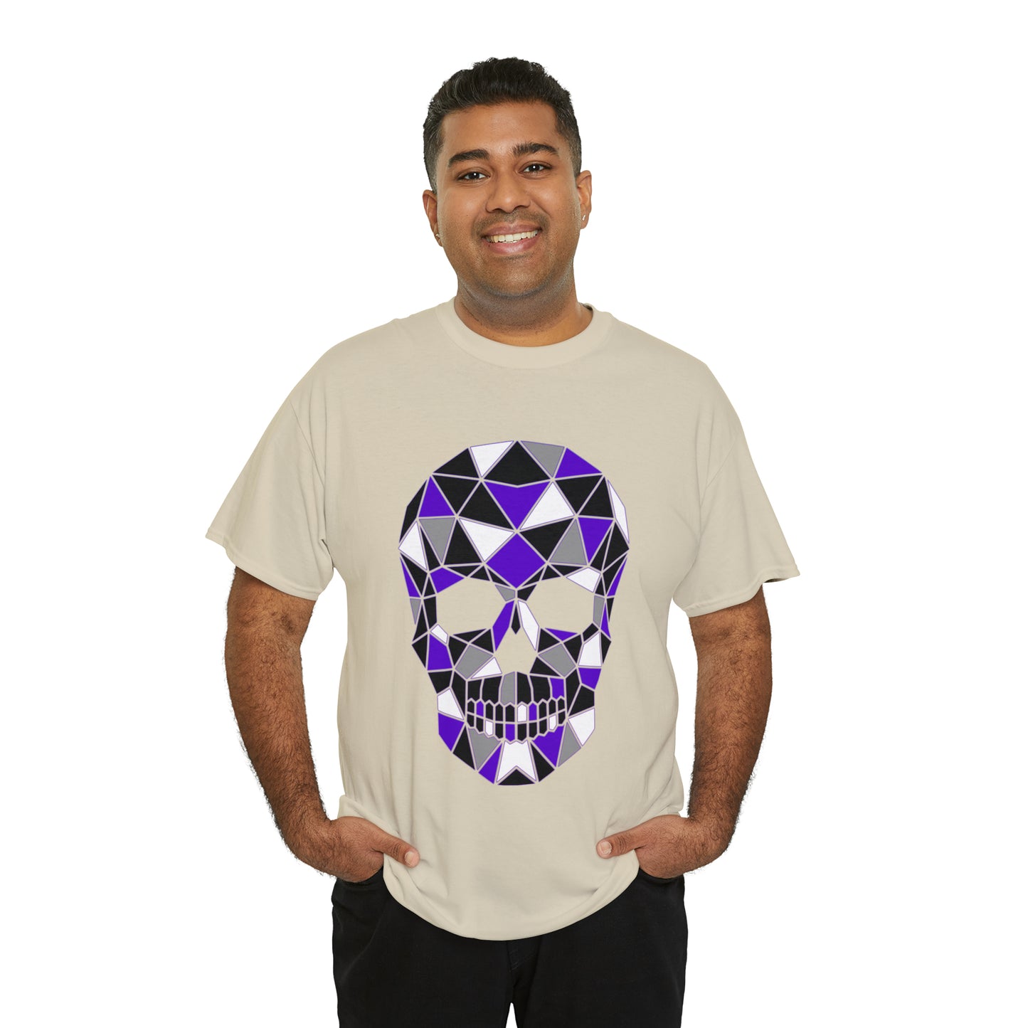 Skull Mosaic 4 Unisex Heavy Cotton Tee