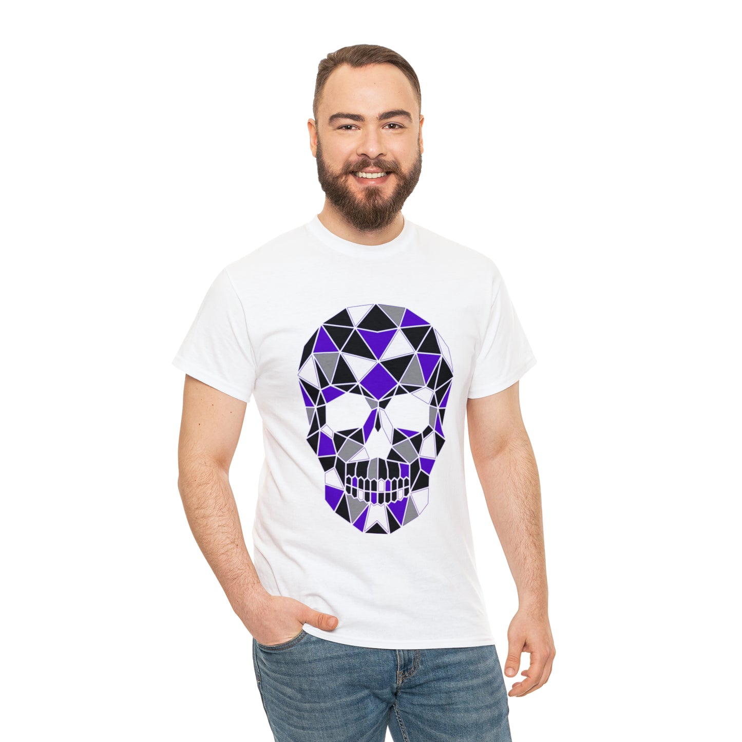 Skull Mosaic 4 Unisex Heavy Cotton Tee