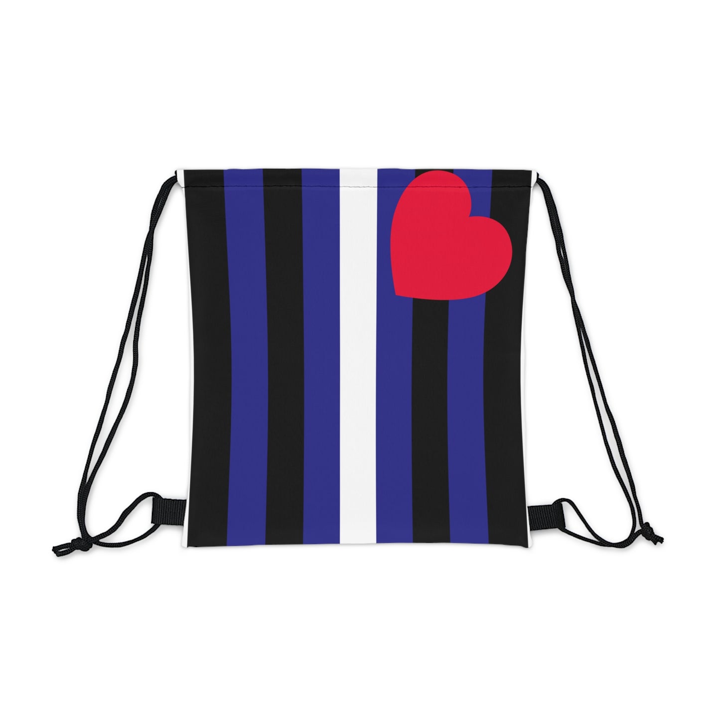 Drawstring Bag with Leather Pride Flag