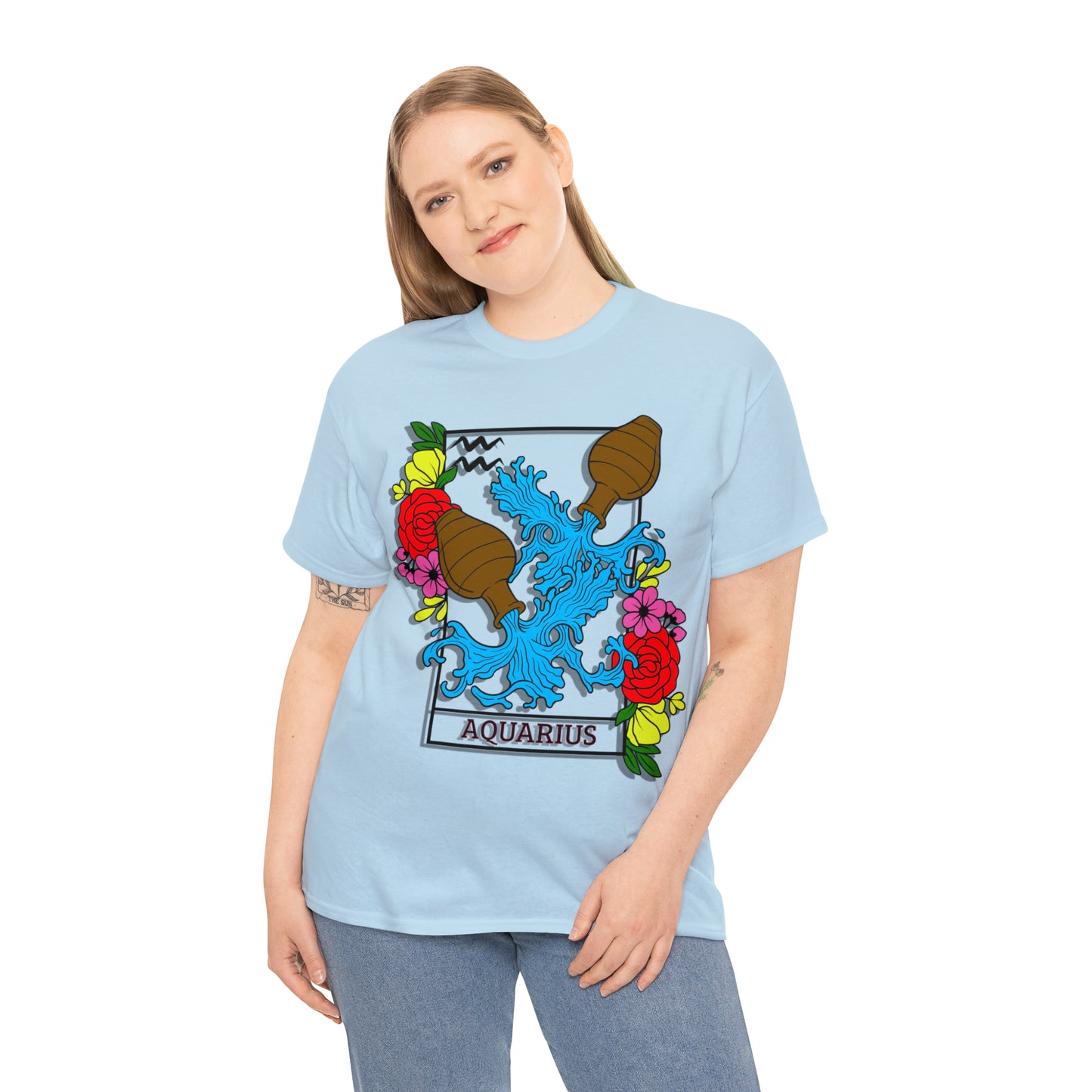 Aquarius colored Heavy Cotton Tee