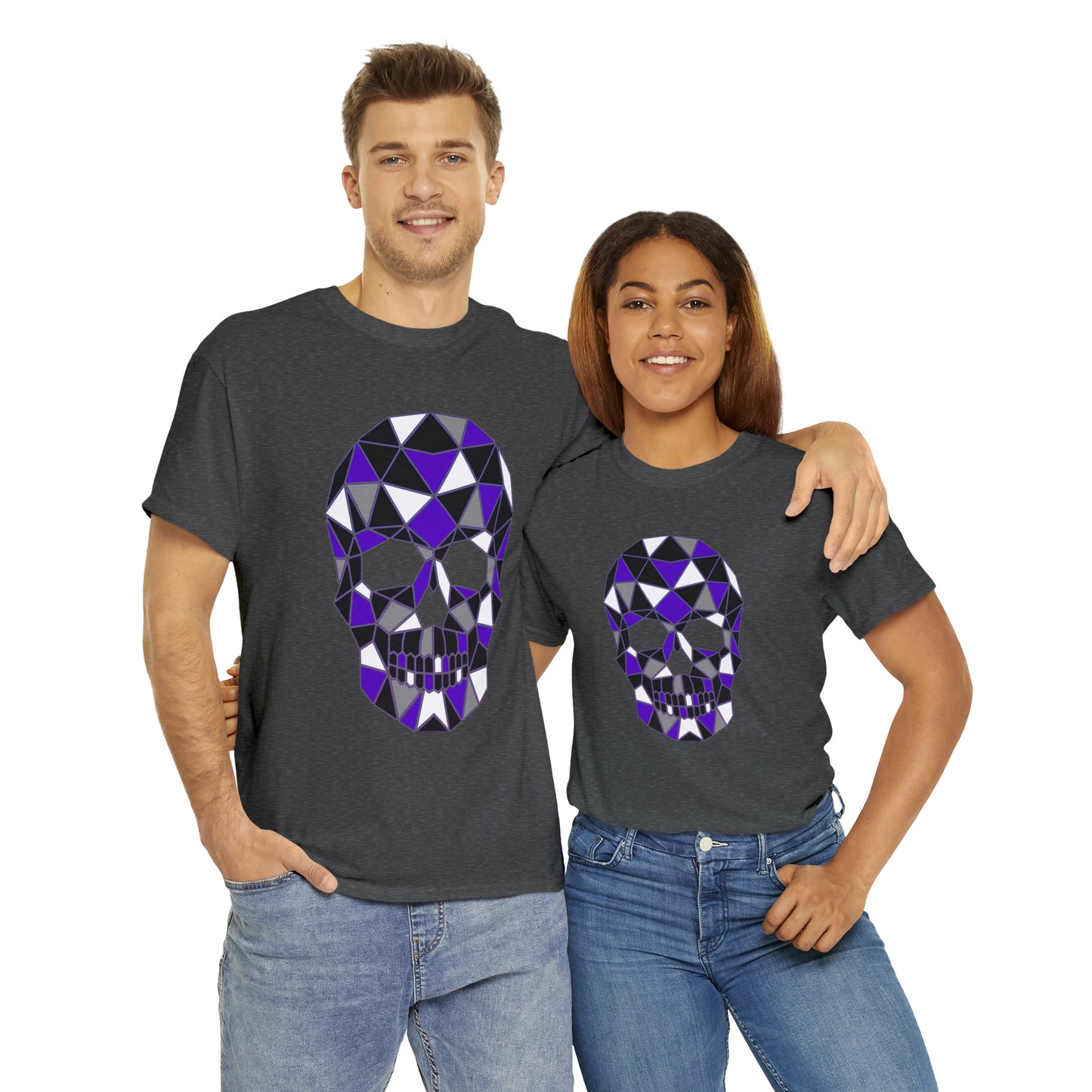 Skull Mosaic 4 Unisex Heavy Cotton Tee