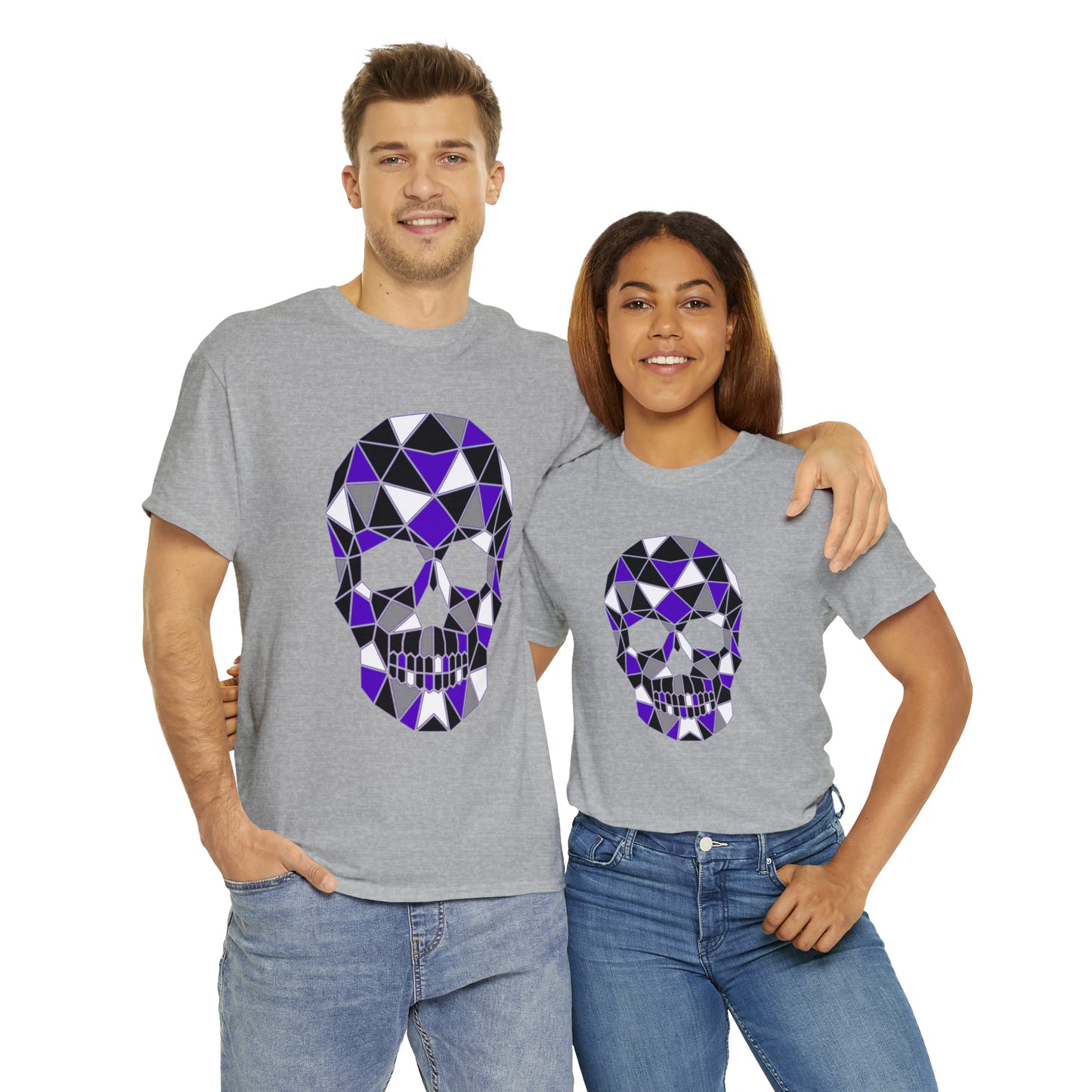 Skull Mosaic 4 Unisex Heavy Cotton Tee