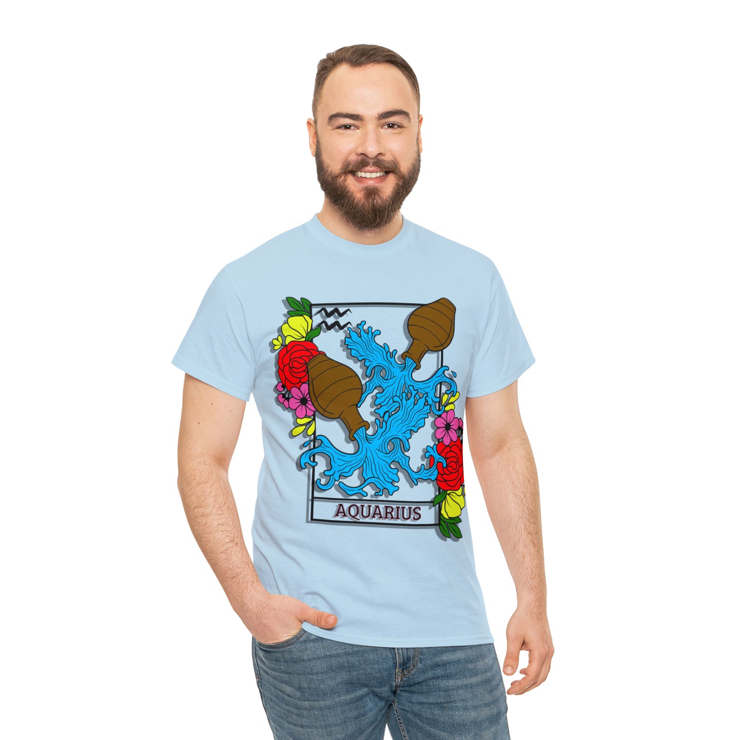 Aquarius colored Heavy Cotton Tee