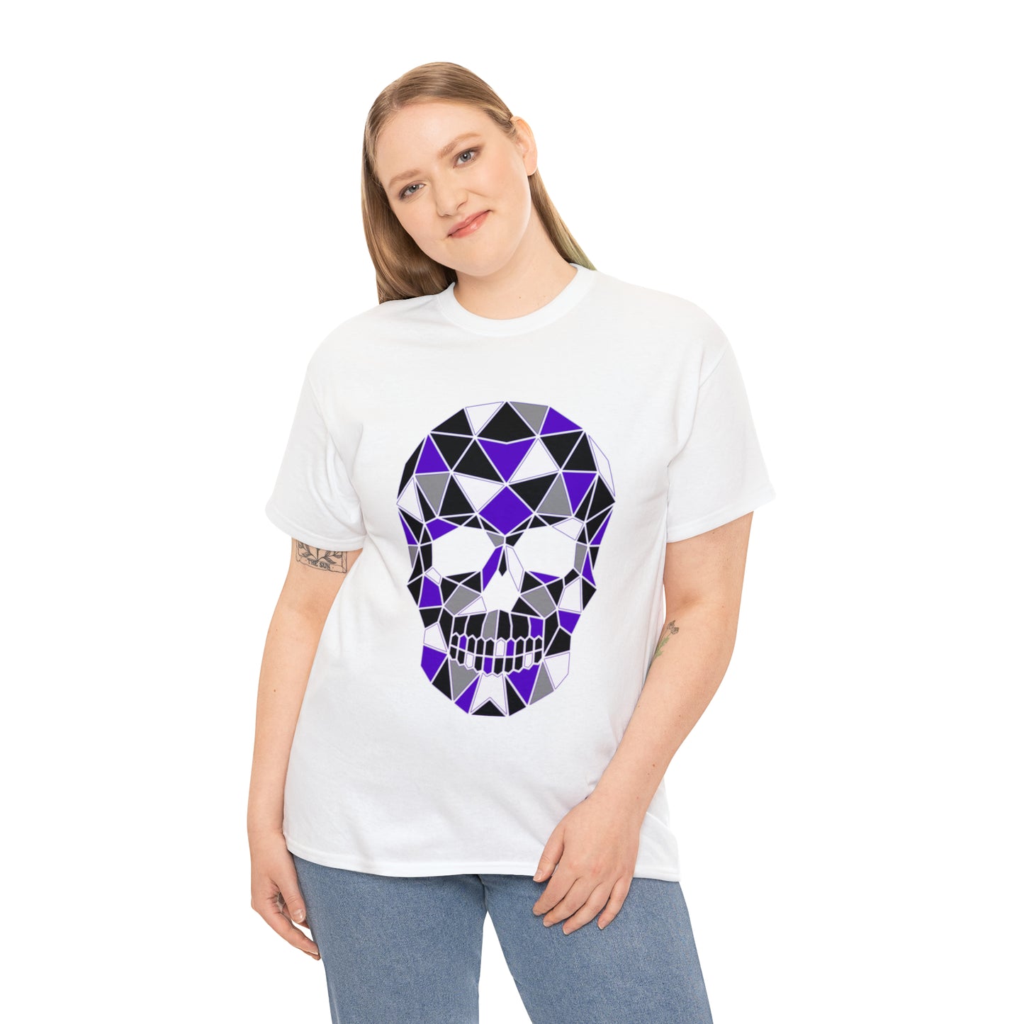 Skull Mosaic 4 Unisex Heavy Cotton Tee