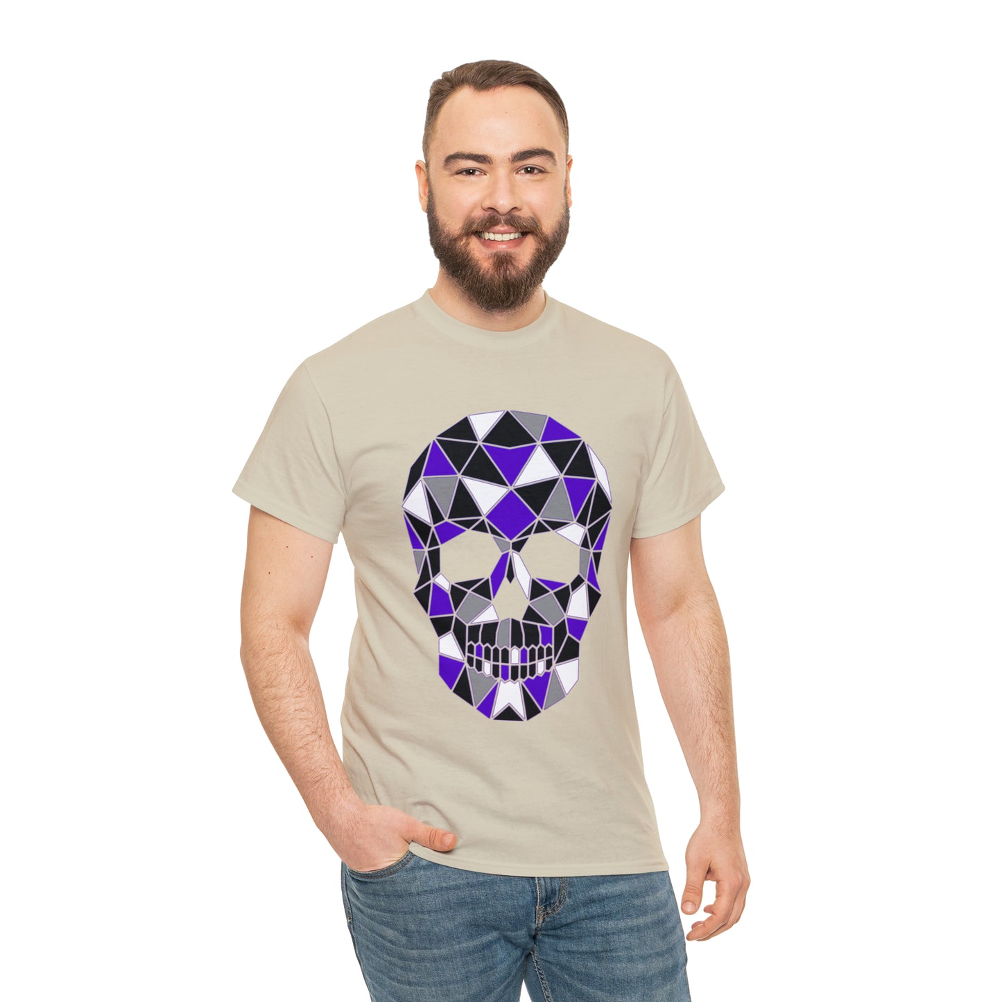 Skull Mosaic 4 Unisex Heavy Cotton Tee