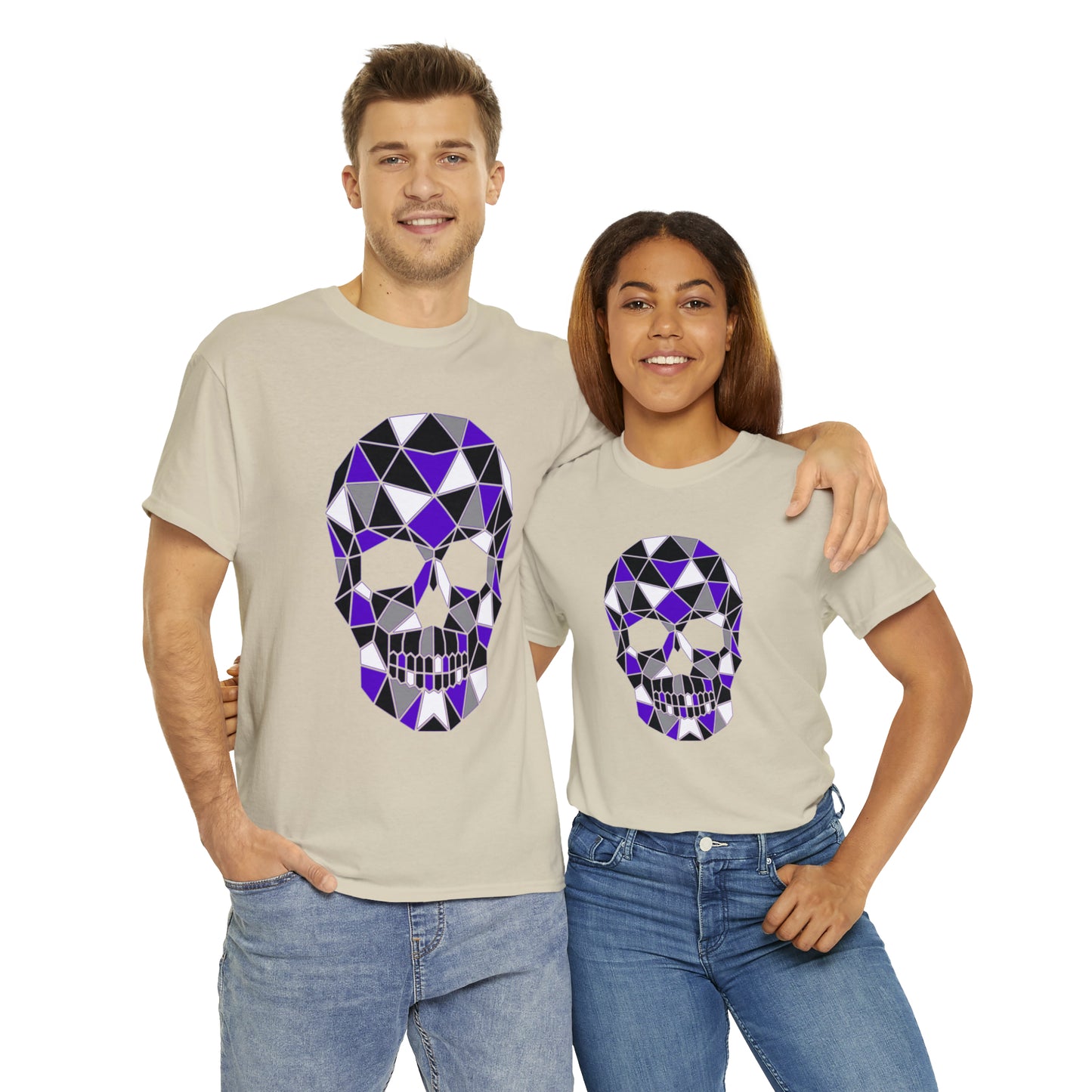 Skull Mosaic 4 Unisex Heavy Cotton Tee