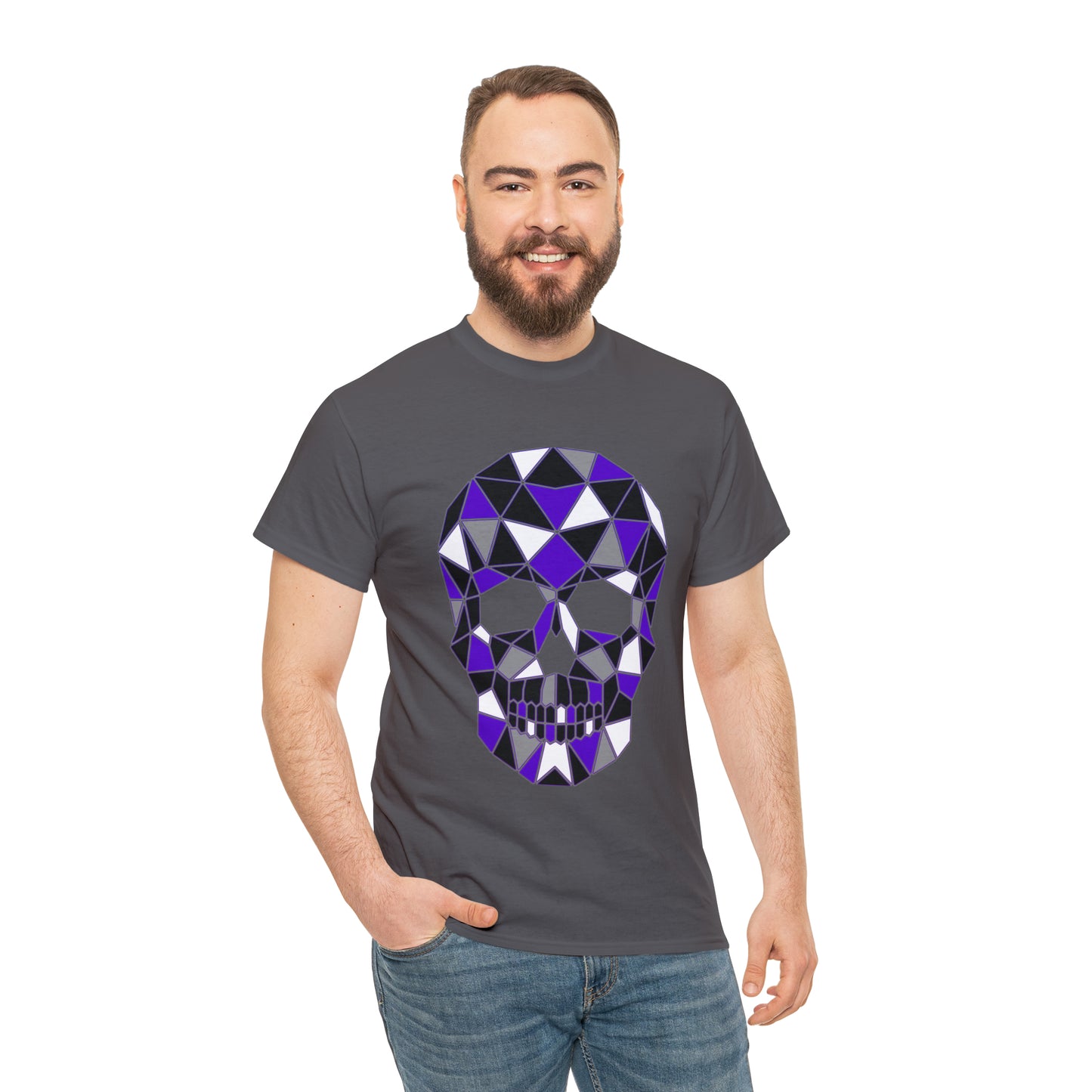 Skull Mosaic 4 Unisex Heavy Cotton Tee