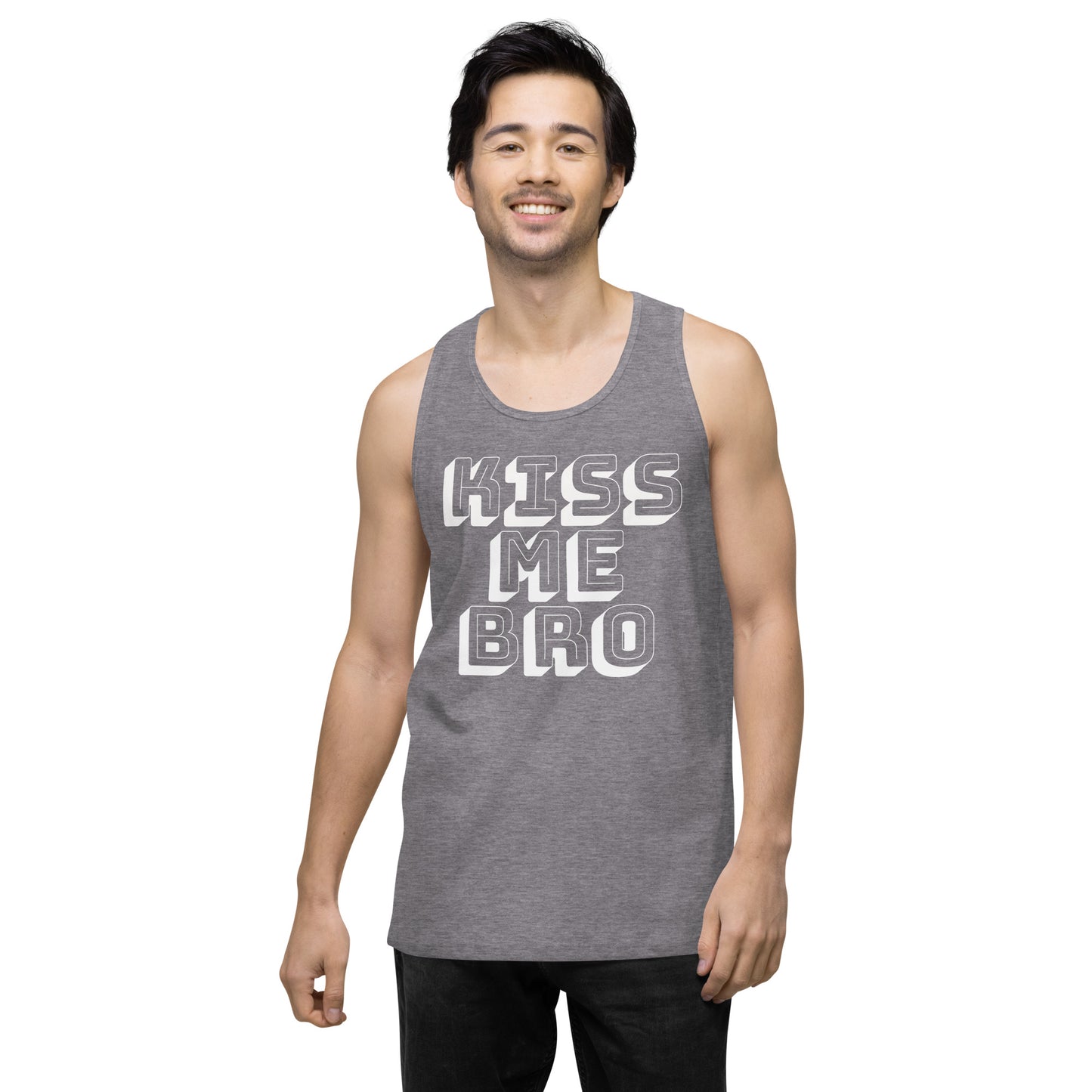 Kiss Me Bro Men’s premium tank top