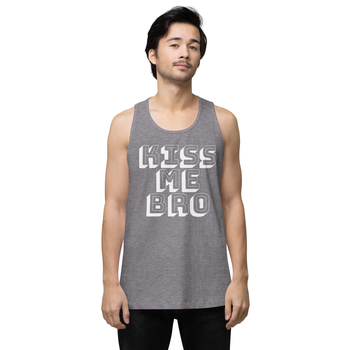 Kiss Me Bro Men’s premium tank top