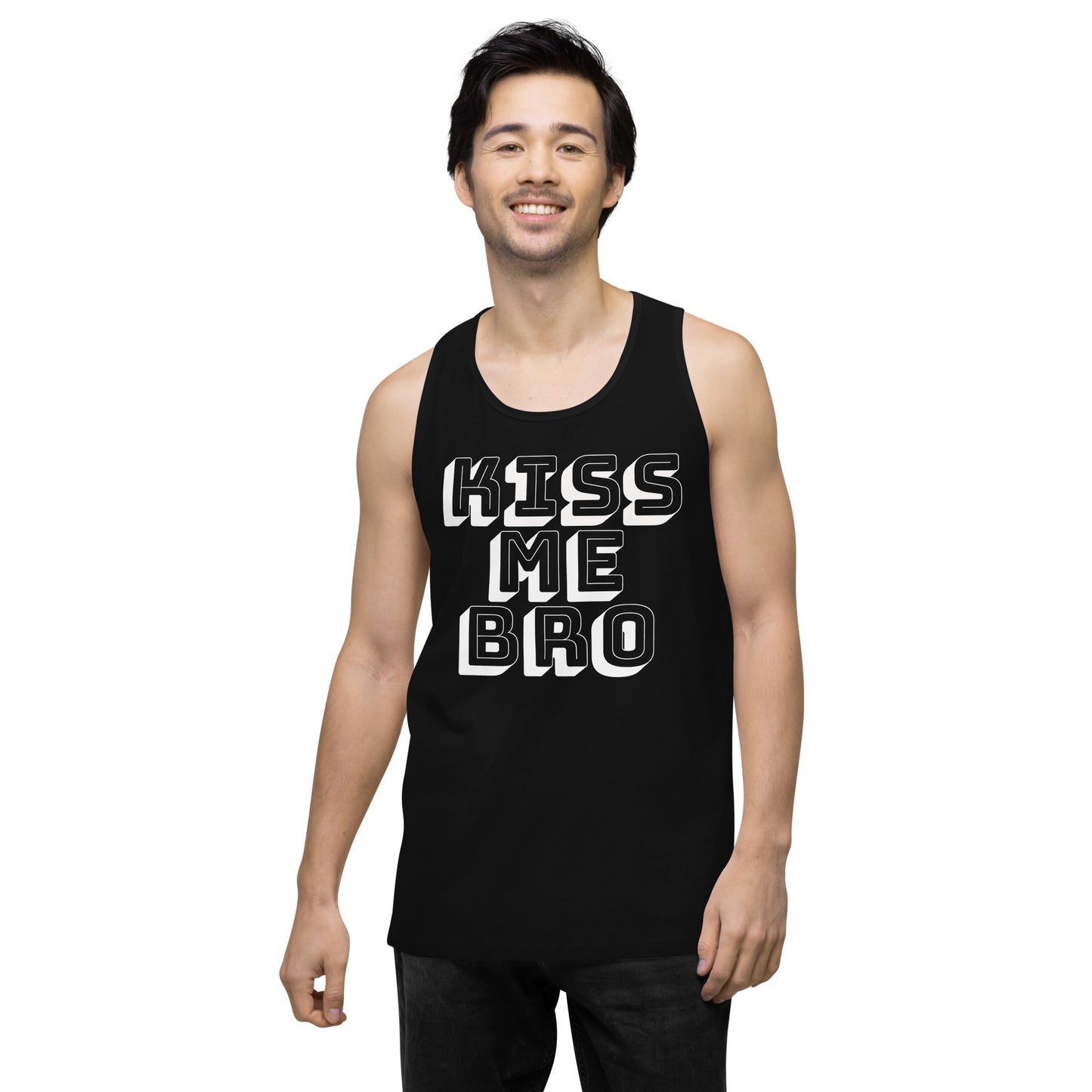 Kiss Me Bro Men’s premium tank top