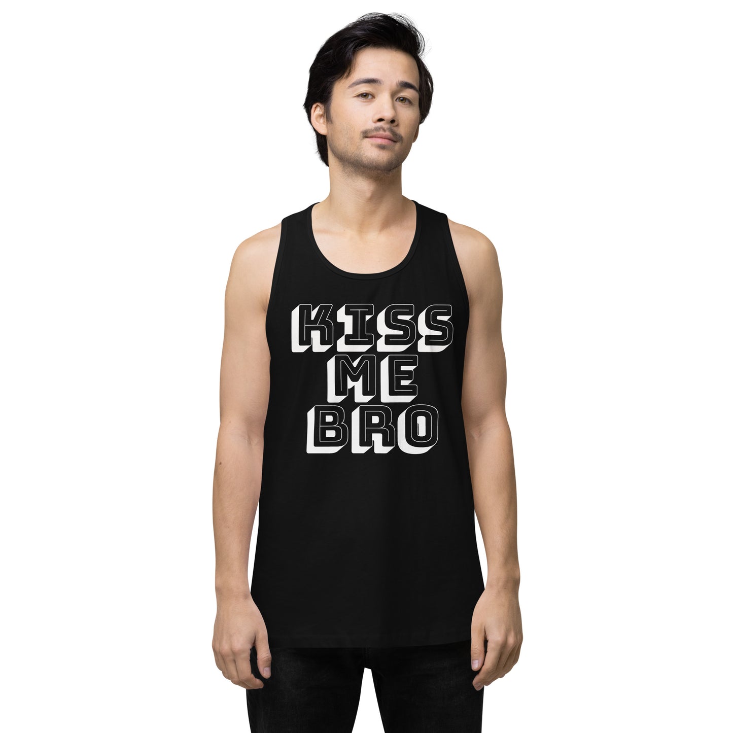 Kiss Me Bro Men’s premium tank top