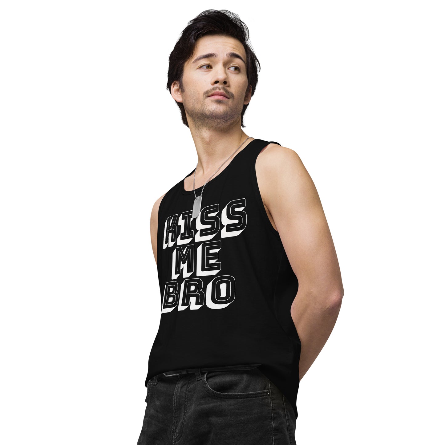 Kiss Me Bro Men’s premium tank top