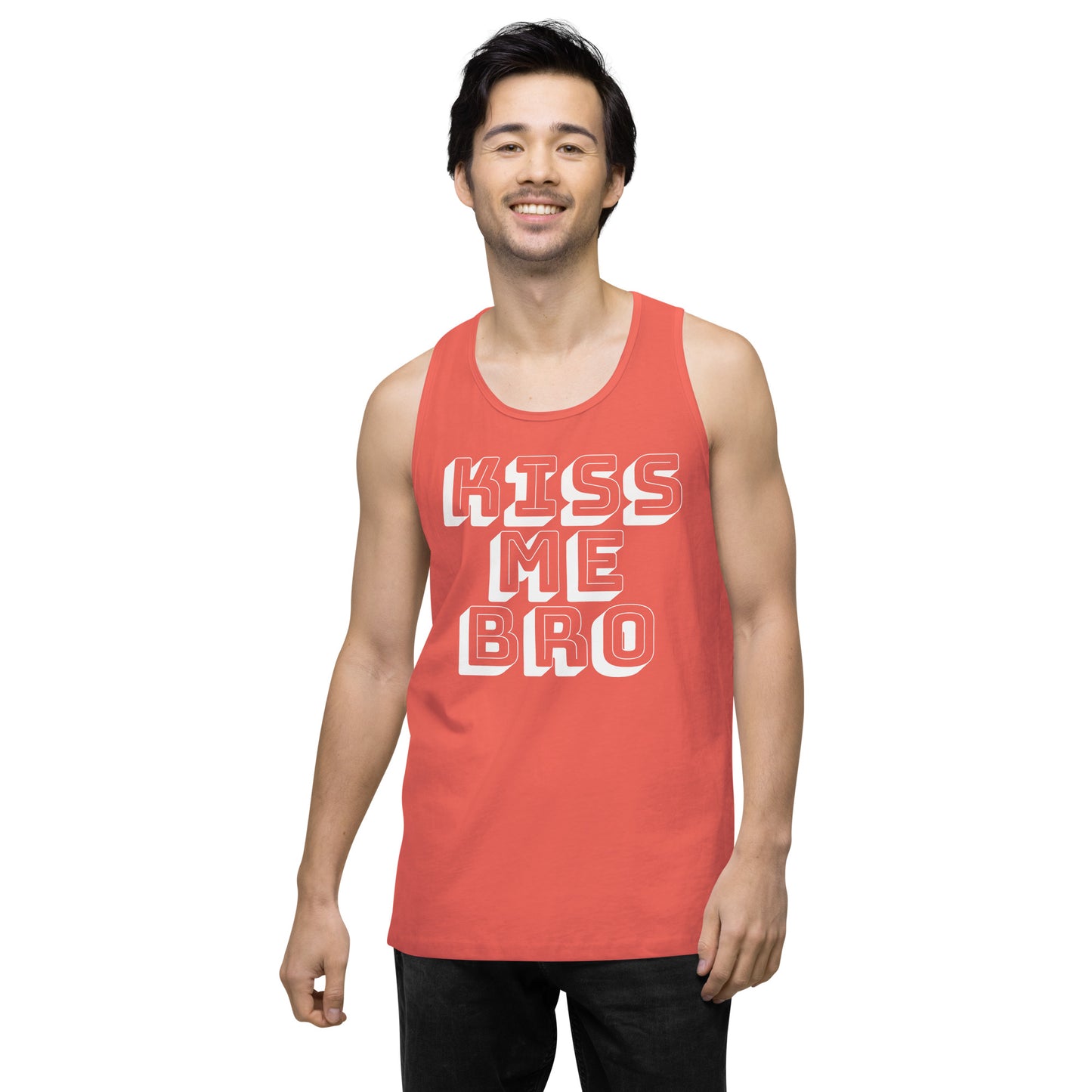 Kiss Me Bro Men’s premium tank top