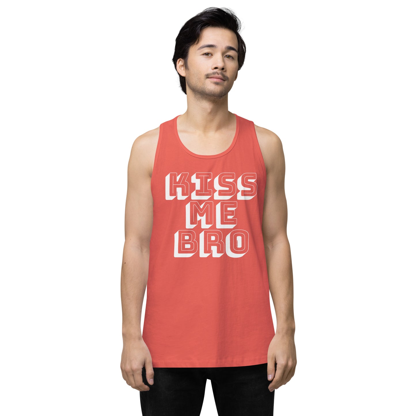 Kiss Me Bro Men’s premium tank top