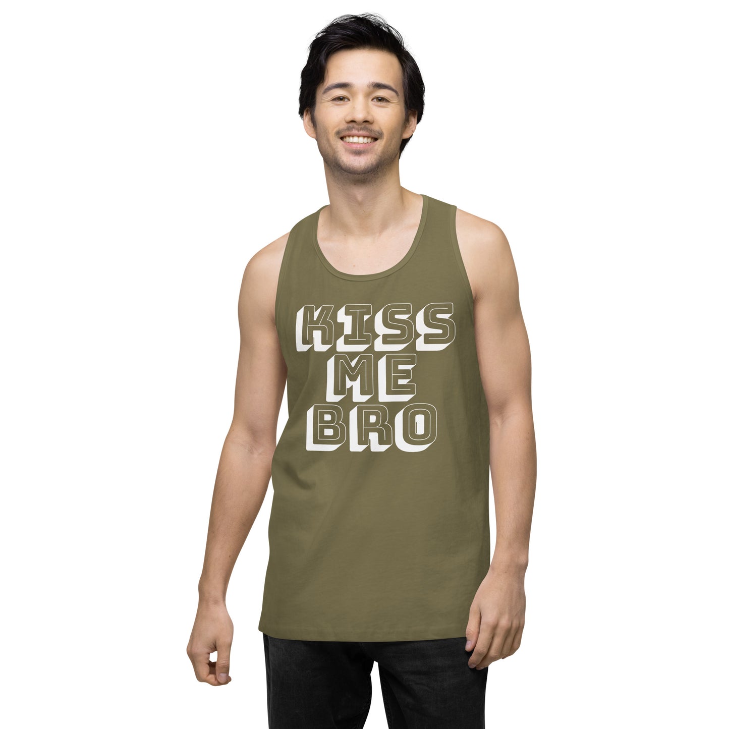 Kiss Me Bro Men’s premium tank top