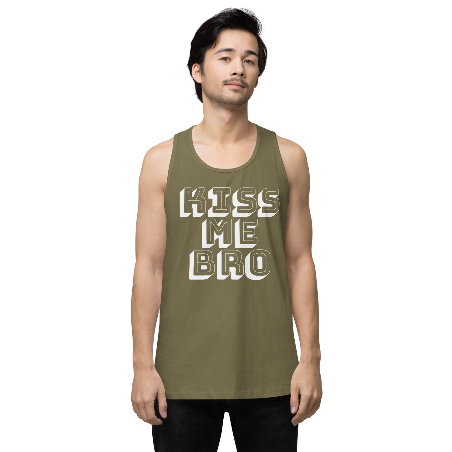 Kiss Me Bro Men’s premium tank top