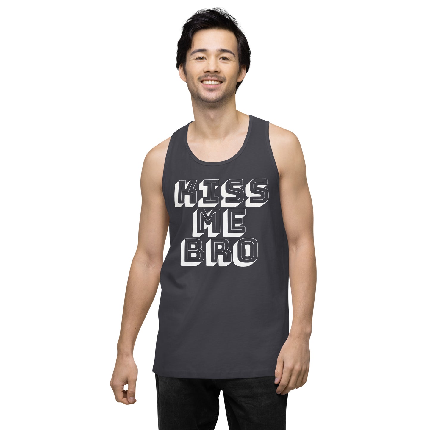 Kiss Me Bro Men’s premium tank top