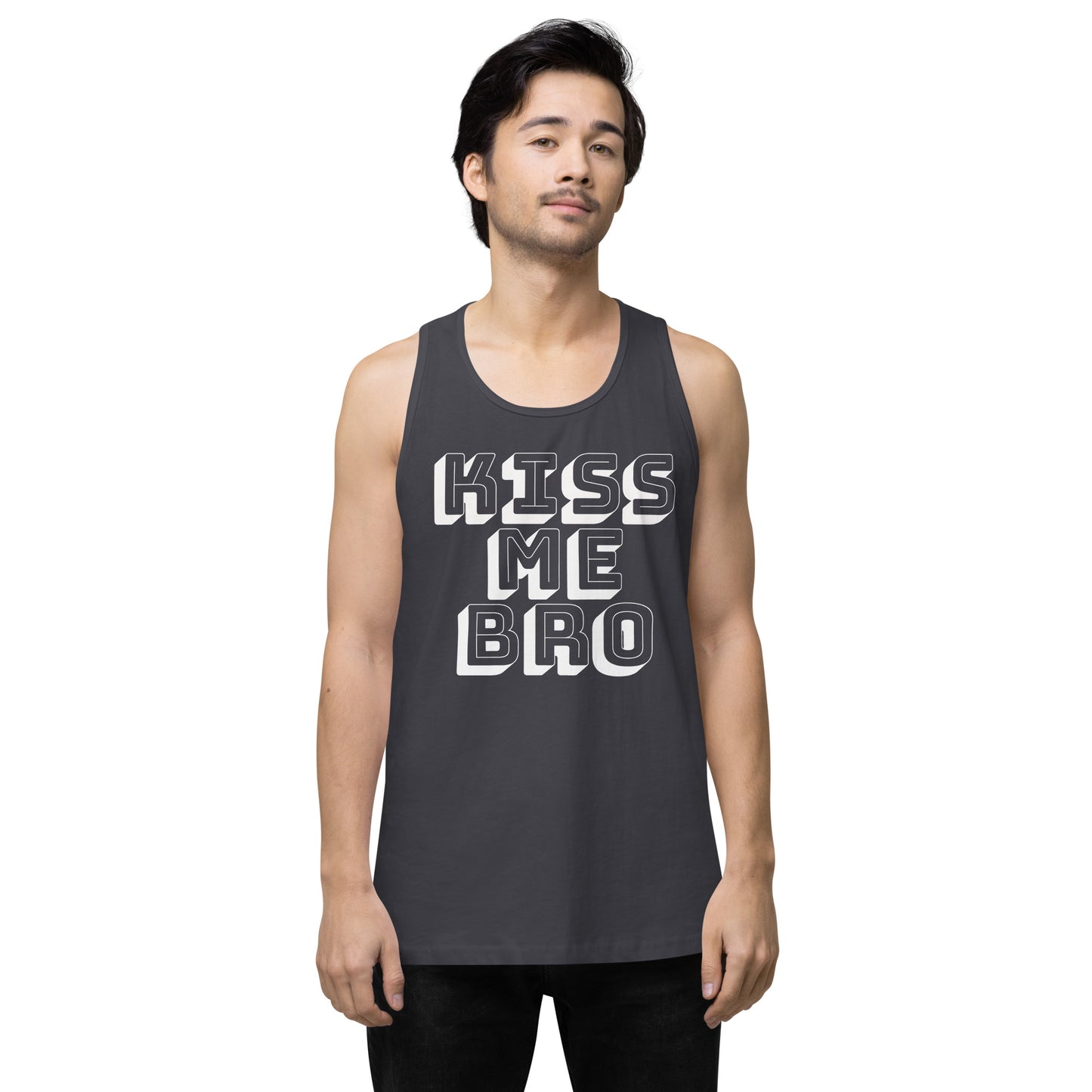 Kiss Me Bro Men’s premium tank top