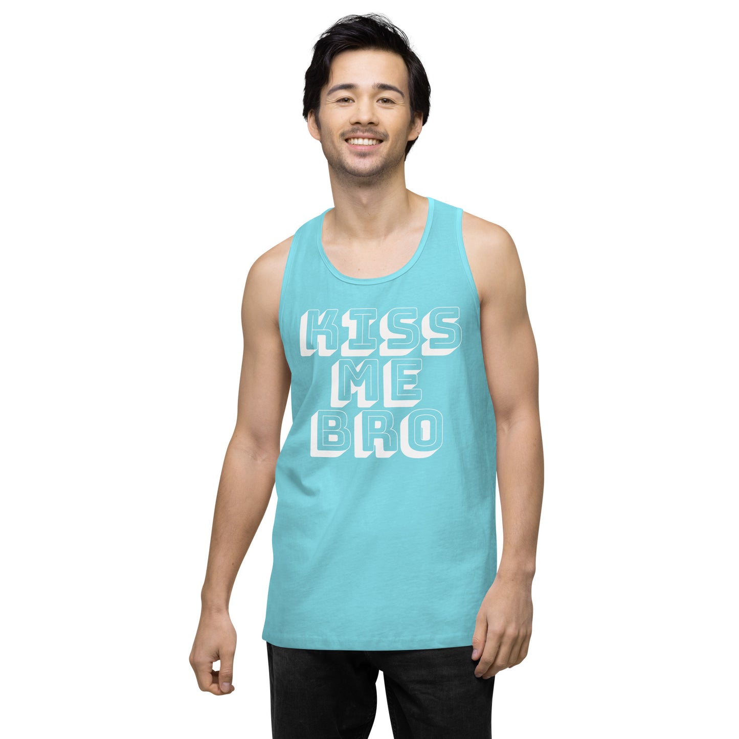 Kiss Me Bro Men’s premium tank top