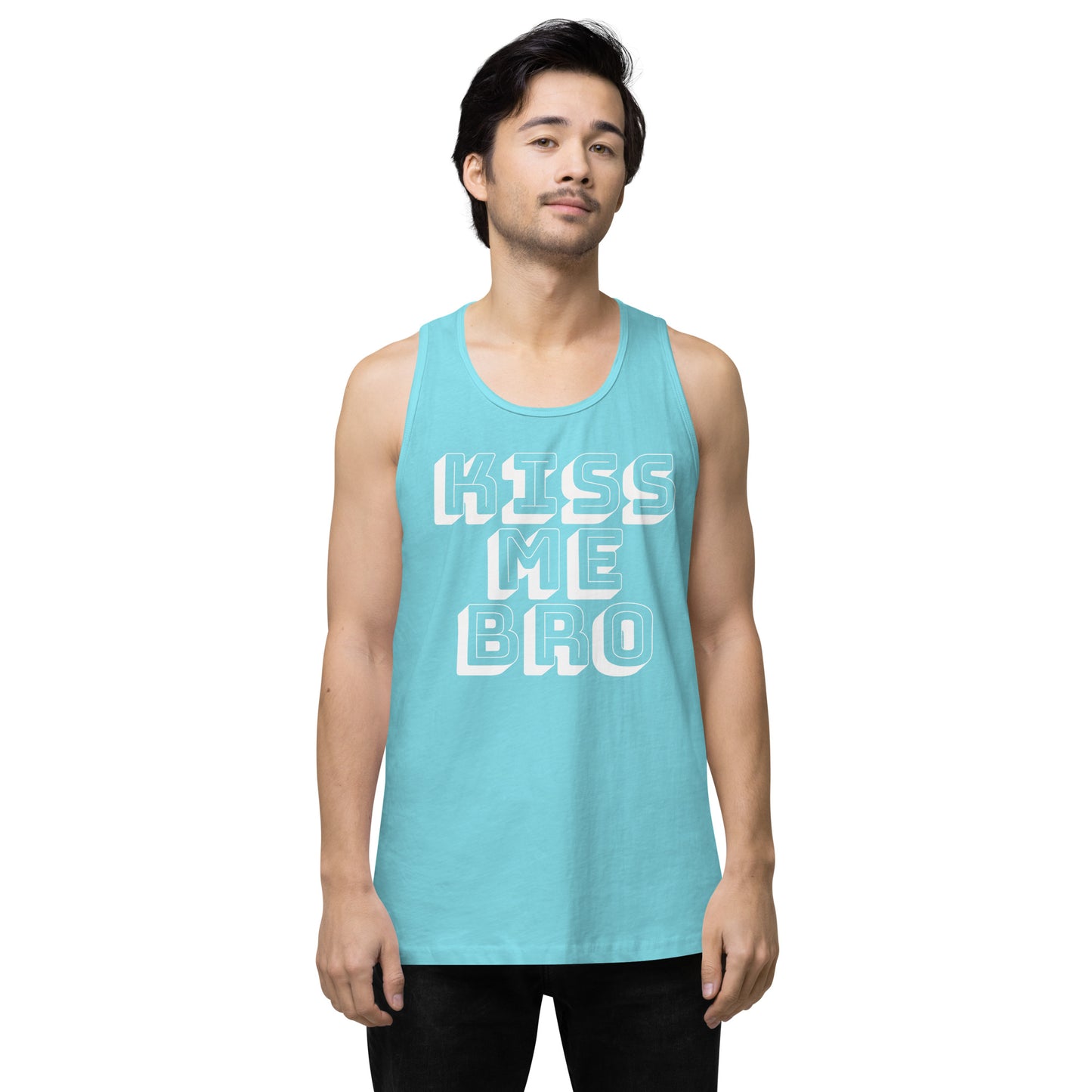 Kiss Me Bro Men’s premium tank top